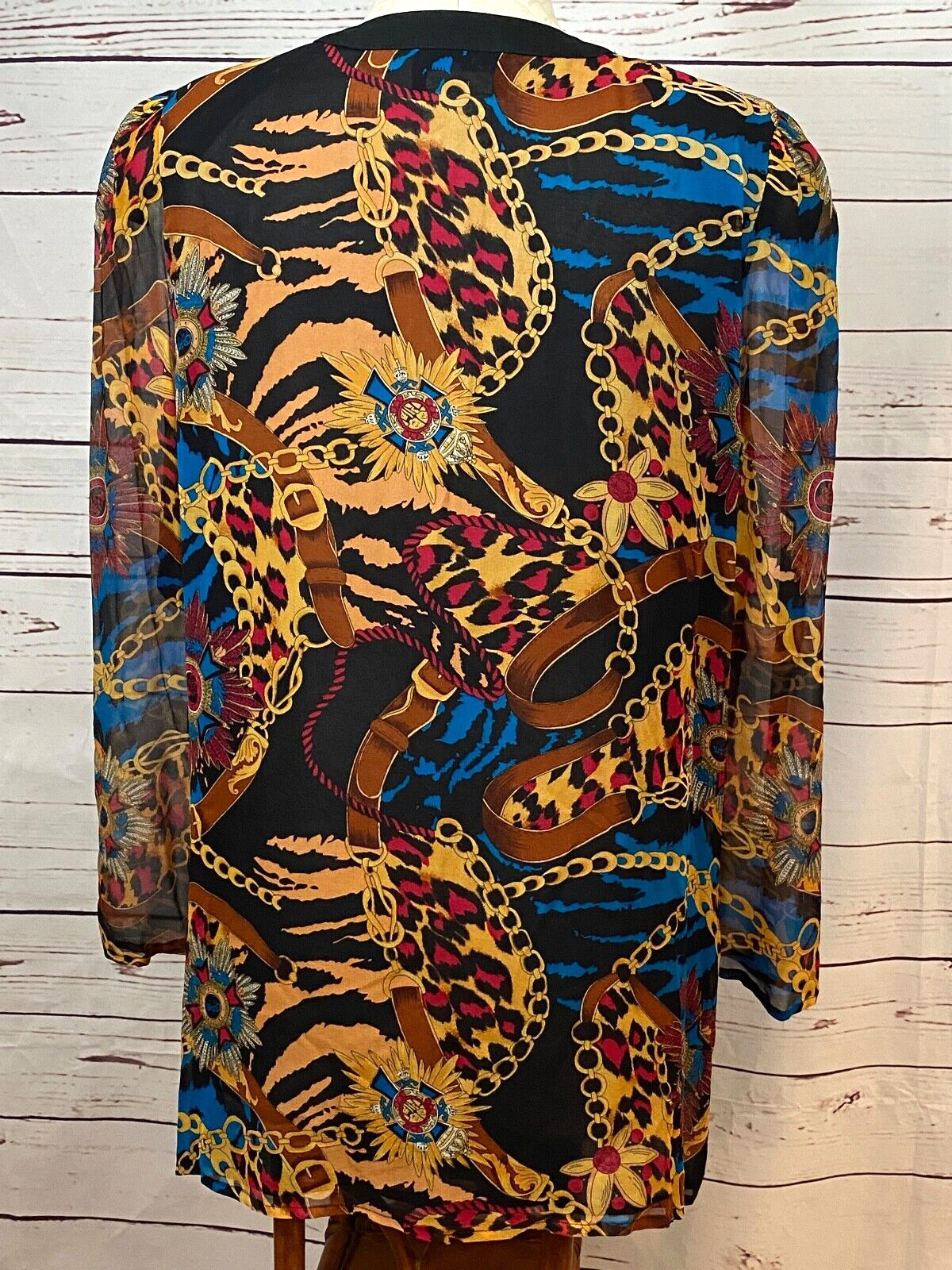 Vintage Diane Freis Women Blouse M/L Silk Bead Sequin Retro Chic Glam Festive