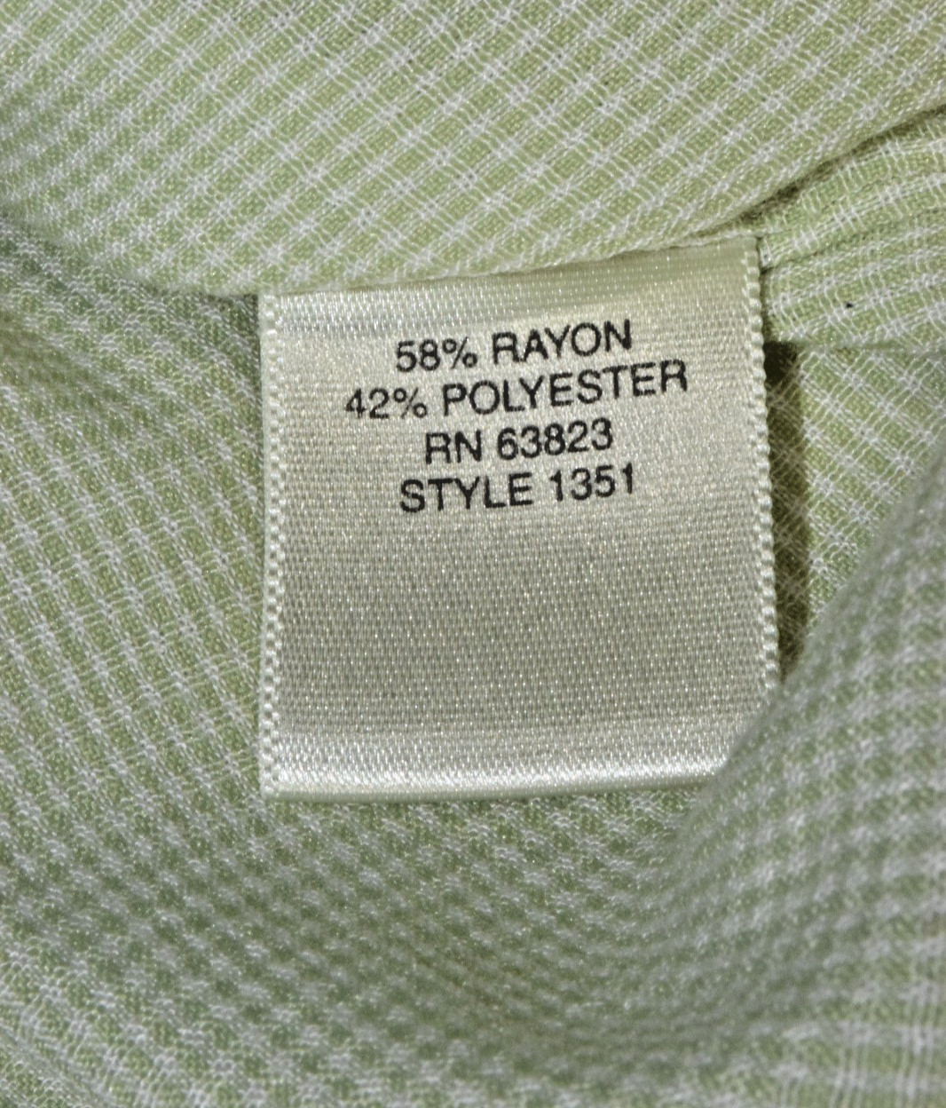 VTG Shirt Christopher & Banks Size L 80s Retro MCM Avocado Check Shoulder Pads