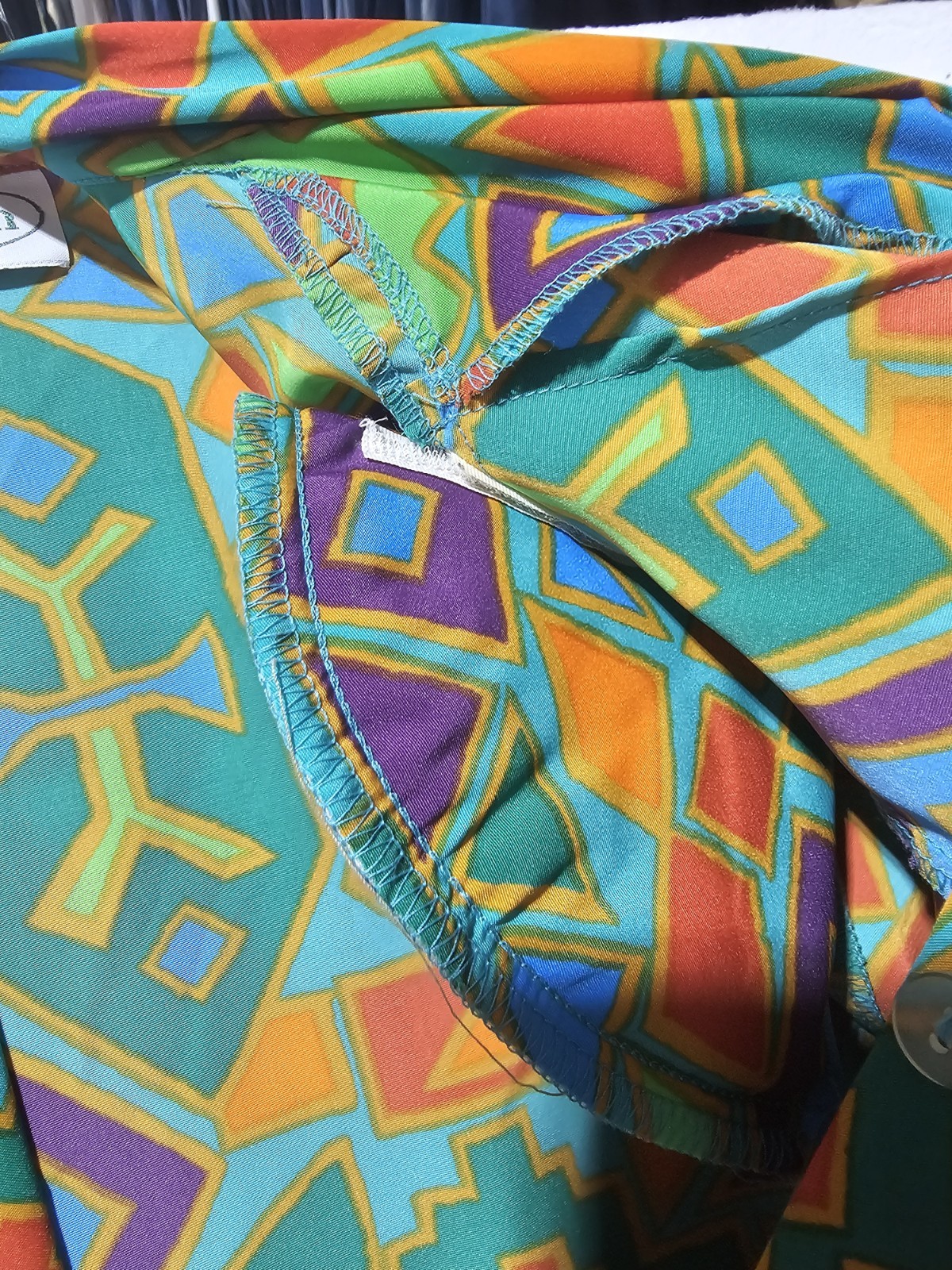 Retro 90s Geometric Print Set Deadstock NWT Art Eclectic Grandma Blazer Skirt M