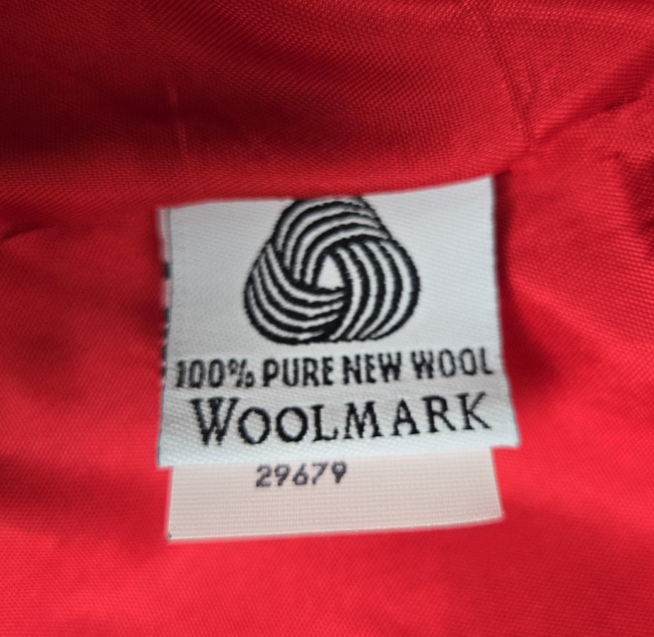 NWT Vintage 70s Pendleton Red Wool Blazer Pockets Lined Business Sz 16 TALL