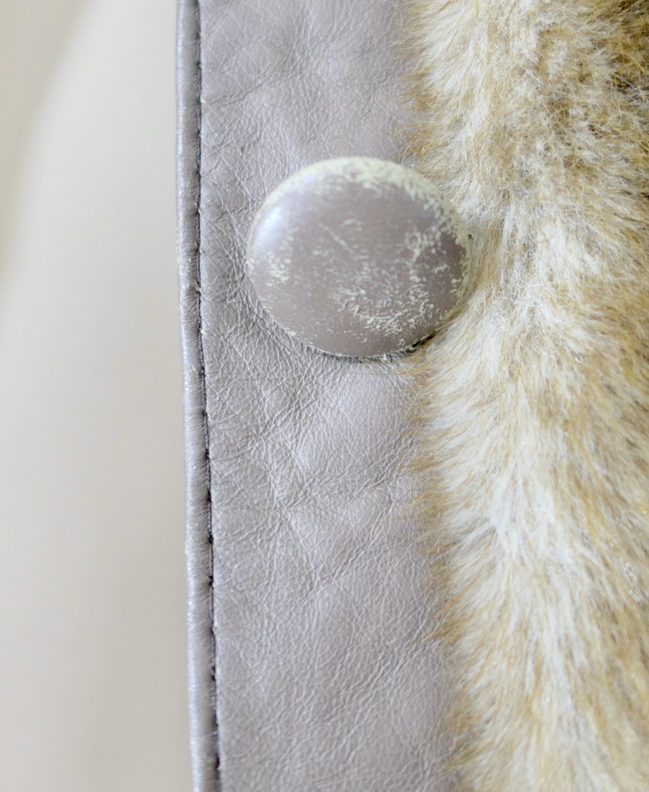 Vintage Mod 70s Faux Mink Fur Short Coat by Gino Rossi England Size M 8 S/M