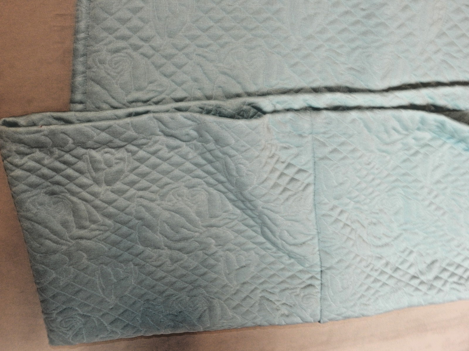 Sears, Roebuck & Co At Home quilted rose blue robe house coat size M medium vin