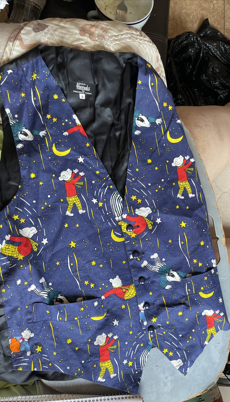 Harrods Knightsbridge Frederick Theak Vintage Vest Size Small S RUPERT THE BEAR