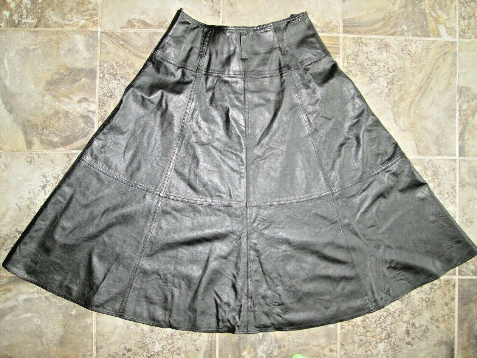 Vintage Together! 16 100% Genuine Leather Skirt 32 High Waist Maxi Long Snaps