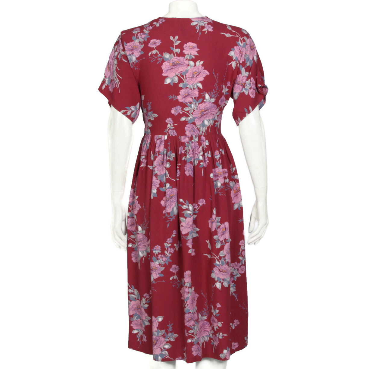 Vintage ANASTASIA Paris Purple Floral Cottagecore Dress 40FR XS/S France /680