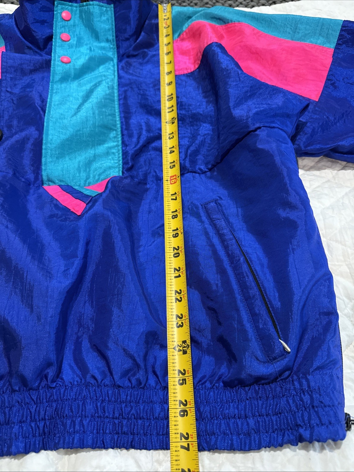 VTG Colorblock Windbreaker Pullover Medium SUNBUSTER Jacket Nylon Retro 1980s