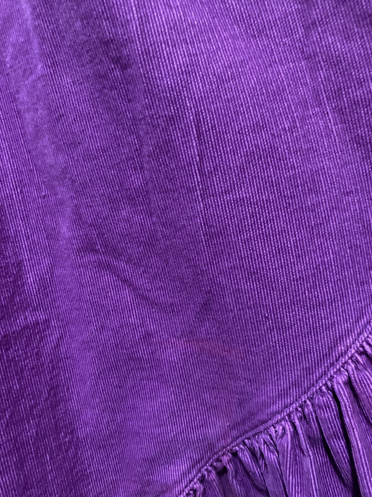 ❤️Vintage GENE EWING BIS 80s Purple Corduroy Midi Skirt California 26” Waist