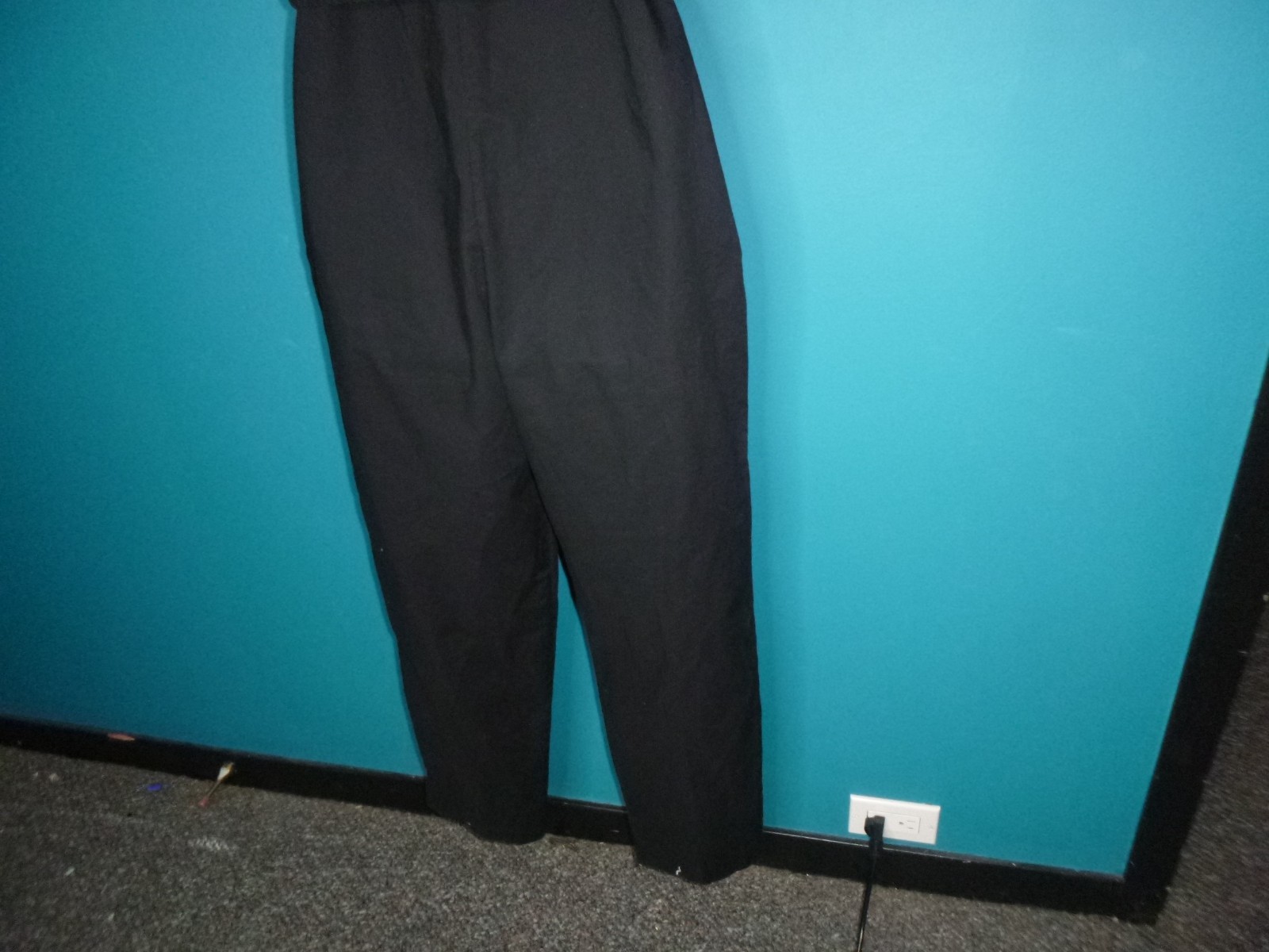 Vtg 80s Marissa Jumpsuit Black Silver Toggles NEW WAVE Sz M/L