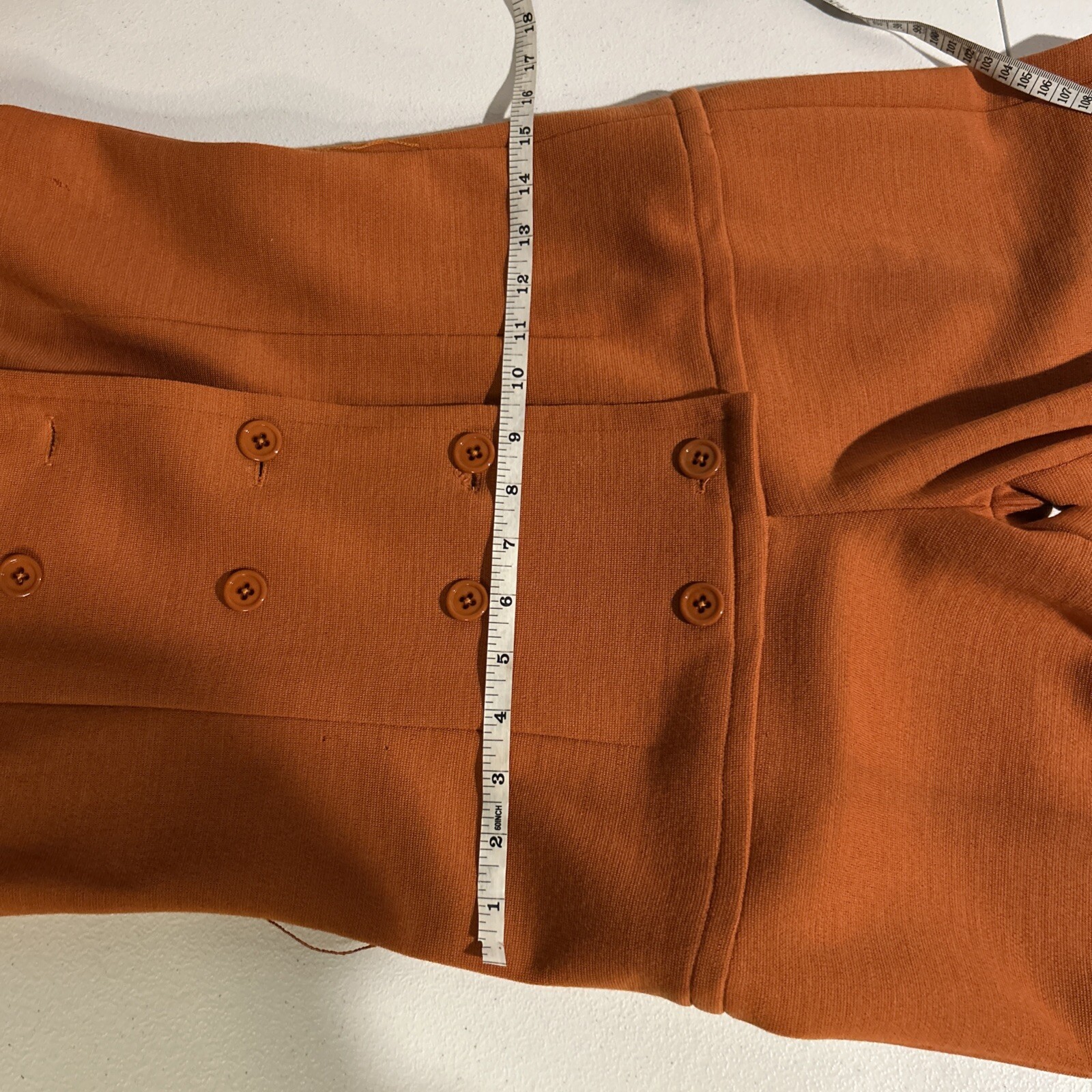 Vintage 70s jumper burnt orange color Chuck Howard boutique damage see DAMAGE