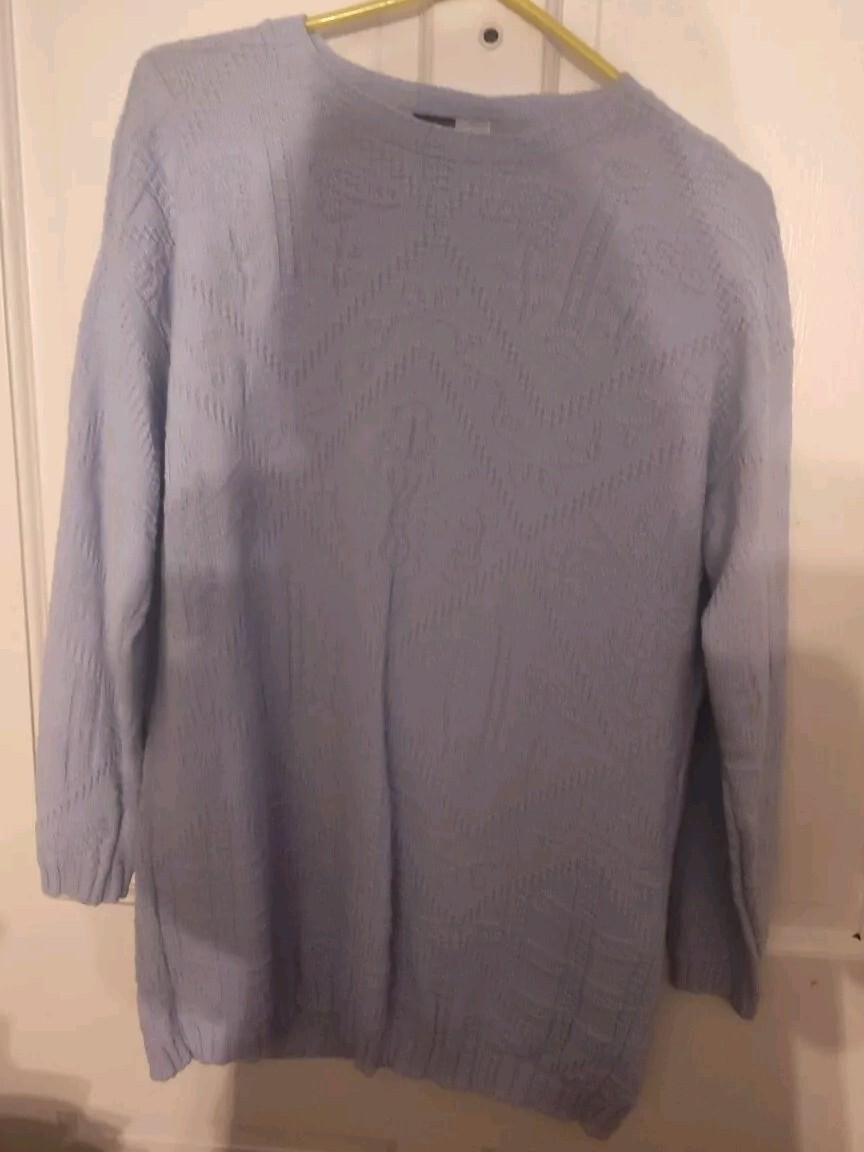 VTG Beldoch Popper 3/4 Sleeves Pullover Knit Sweater Sz M