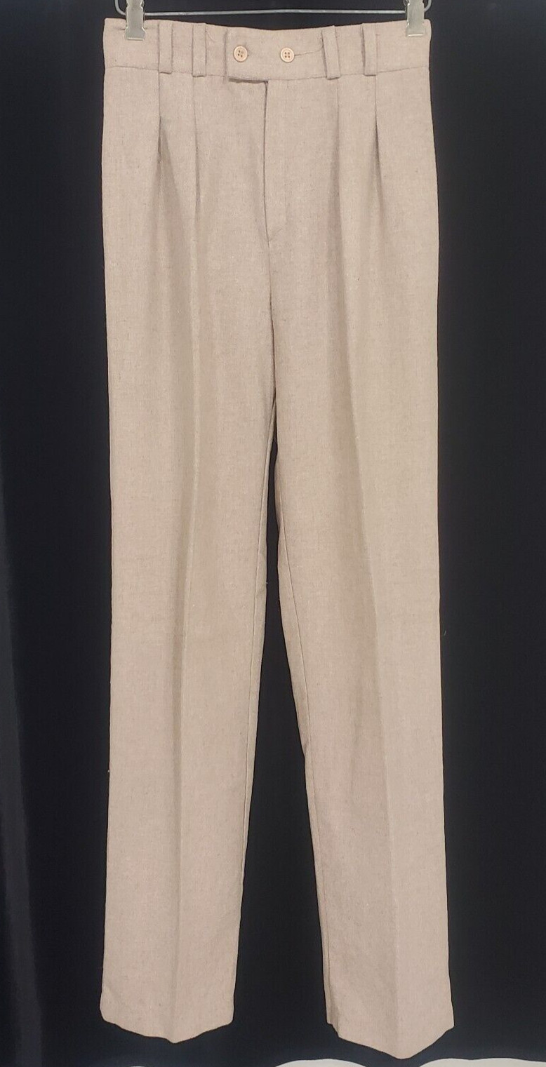 Vintage ILGWU 1960’s-70’s Woman’s Double Pleated Wool Trousers 9/10 27.5″W 33″L