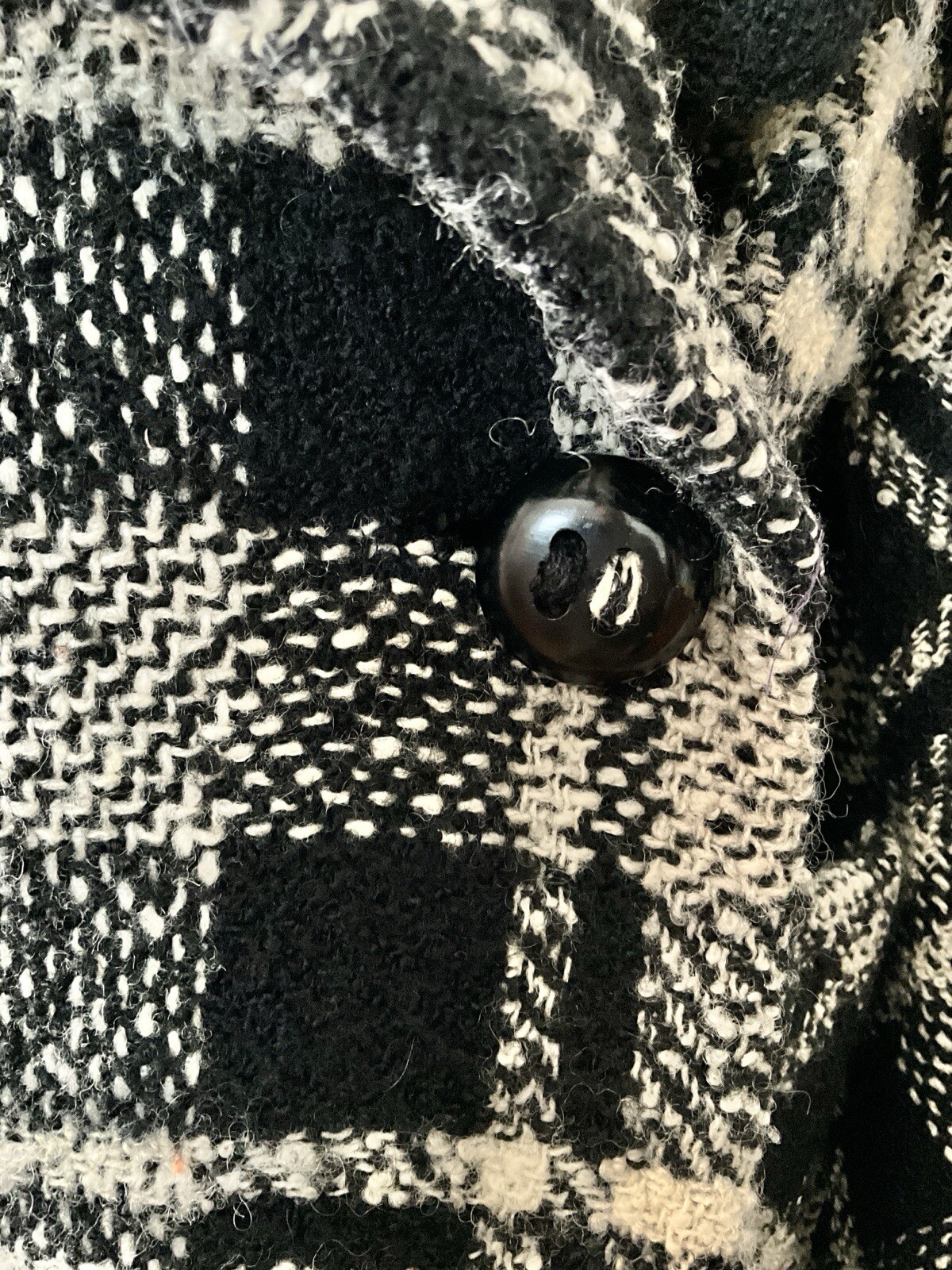 Vintage 1960’s Pauline Trigere Monochromatic Plaid Wool Tweed Coat