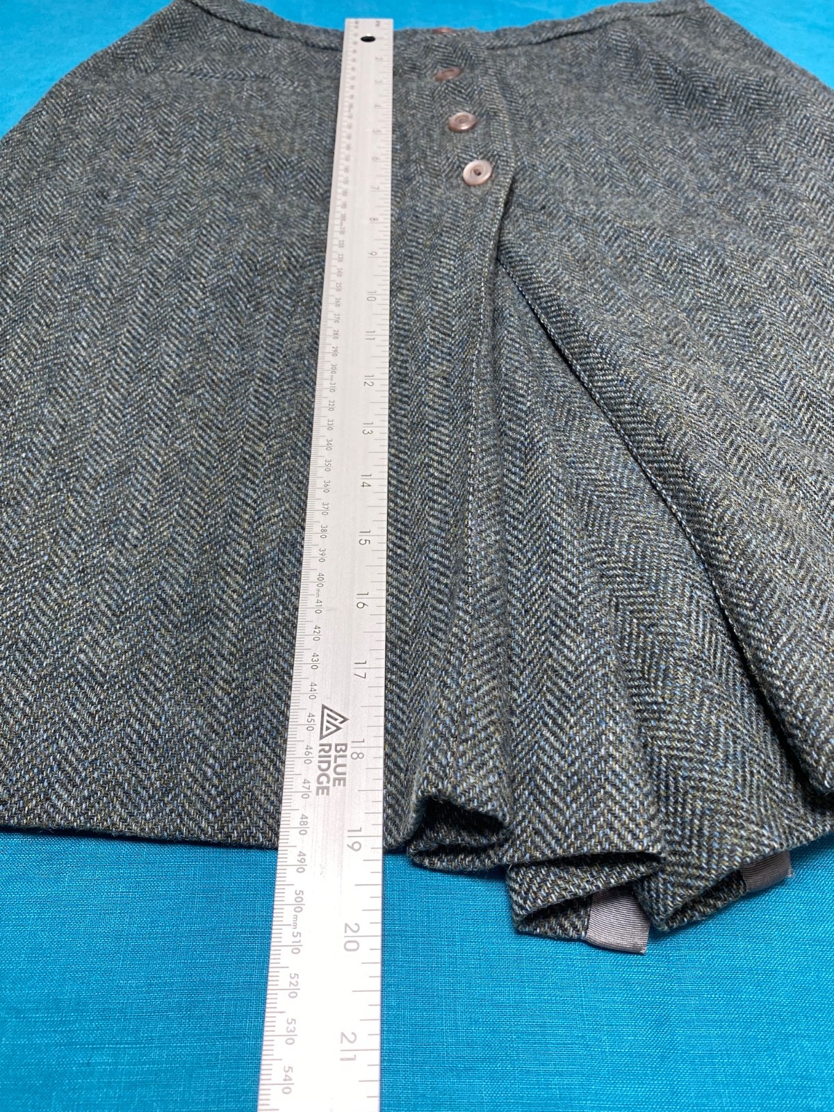 VINTAGE Hunter Split Riding Skirt Skort Equestrian Wool Tweed Culottes S/XS 26W