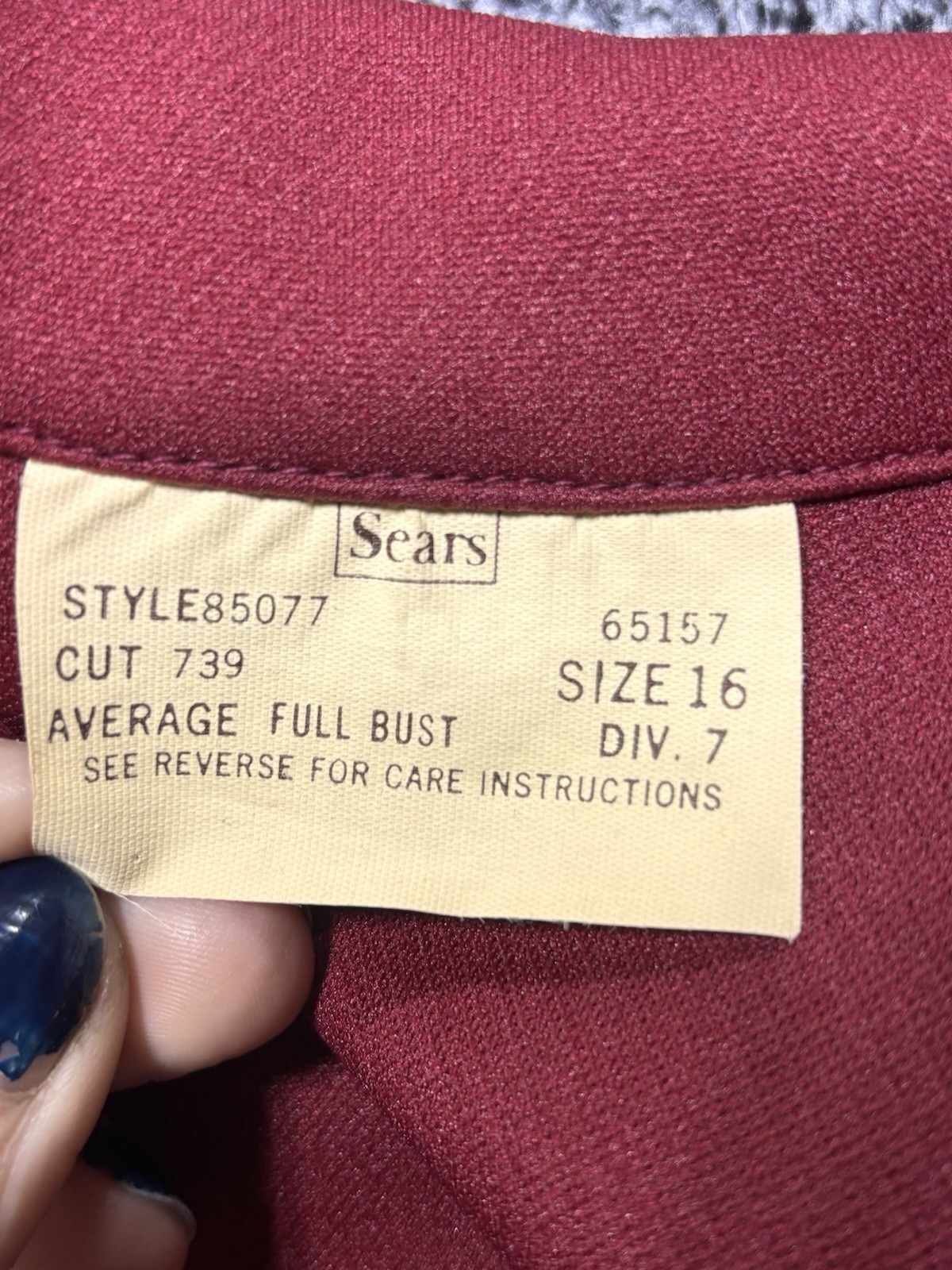 VTG 70s Sears Pants That Fit Suit Set Red Polyester Blazer Trousers Womens 16
