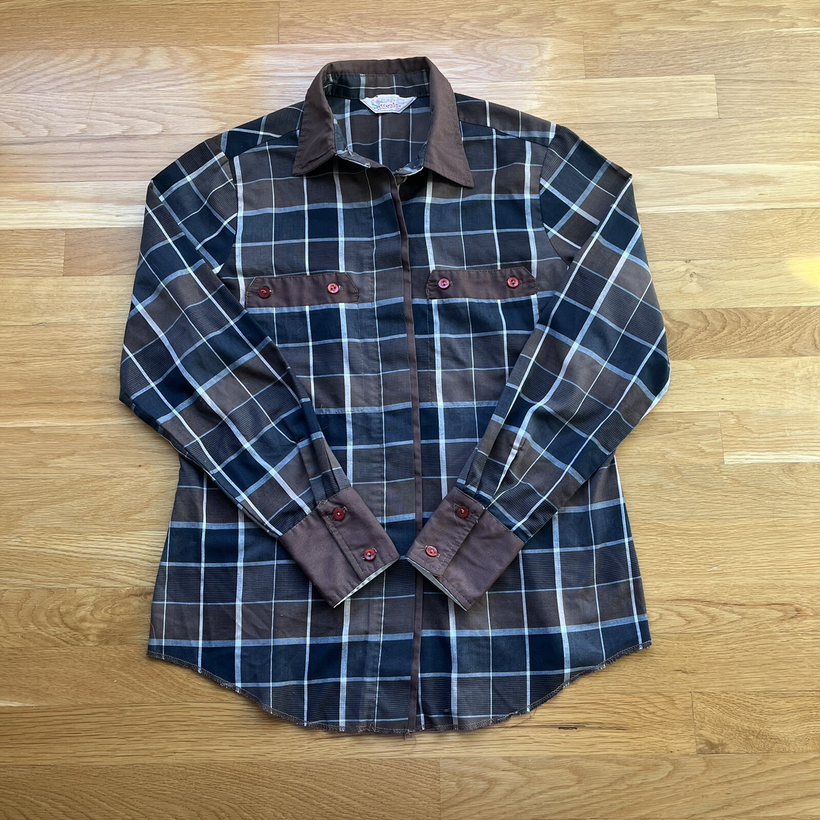 Vintage H Bar C California Ranchwear Western Plaid Shirt Women’s 38