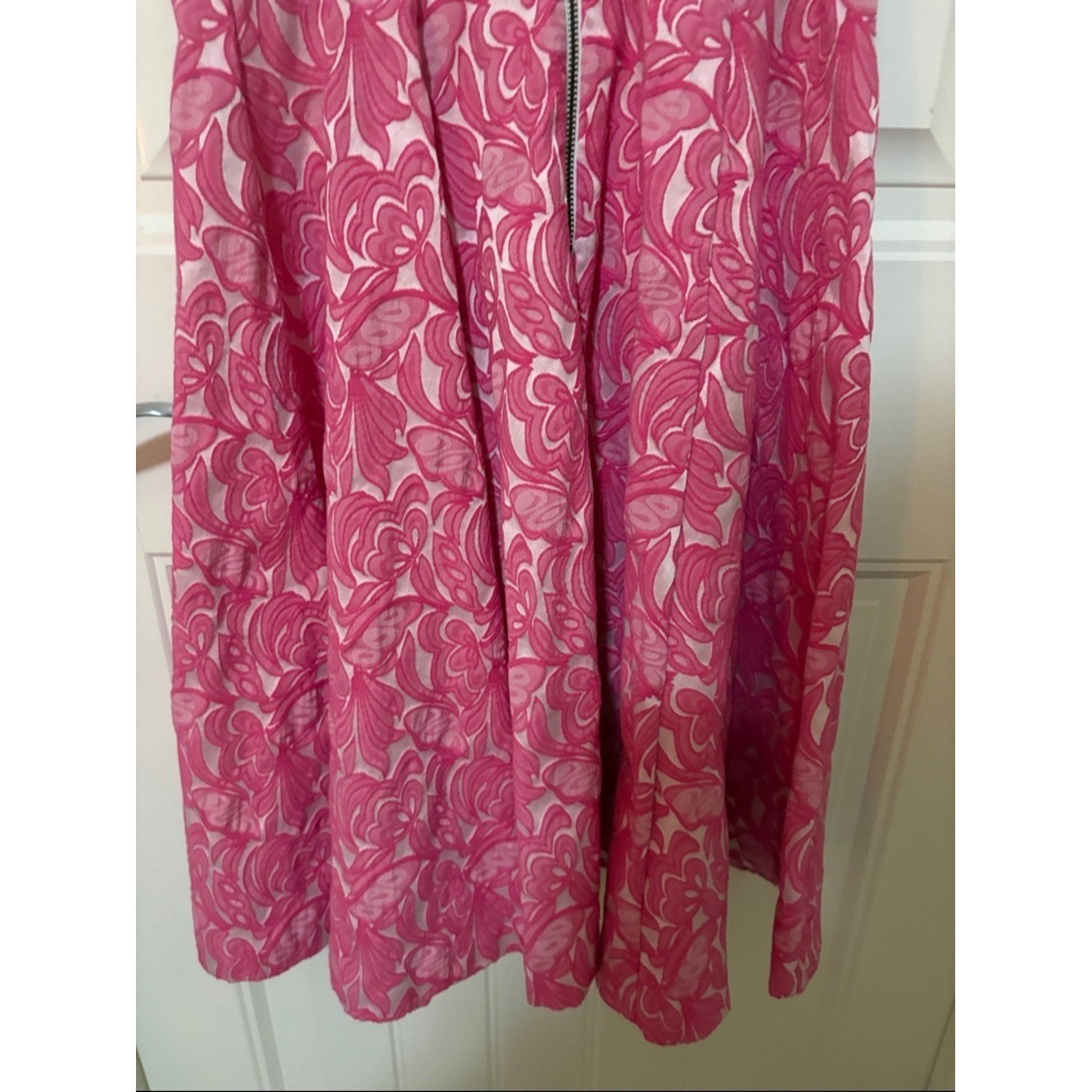 Maeve Anthropologie Classic V-Neck Pink Floral Fit & Flare Dress