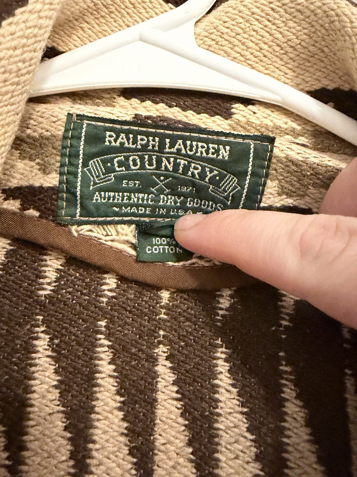 Vintage Ralph Lauren Country Santa Fe Jacket Southwestern Geometric Size S