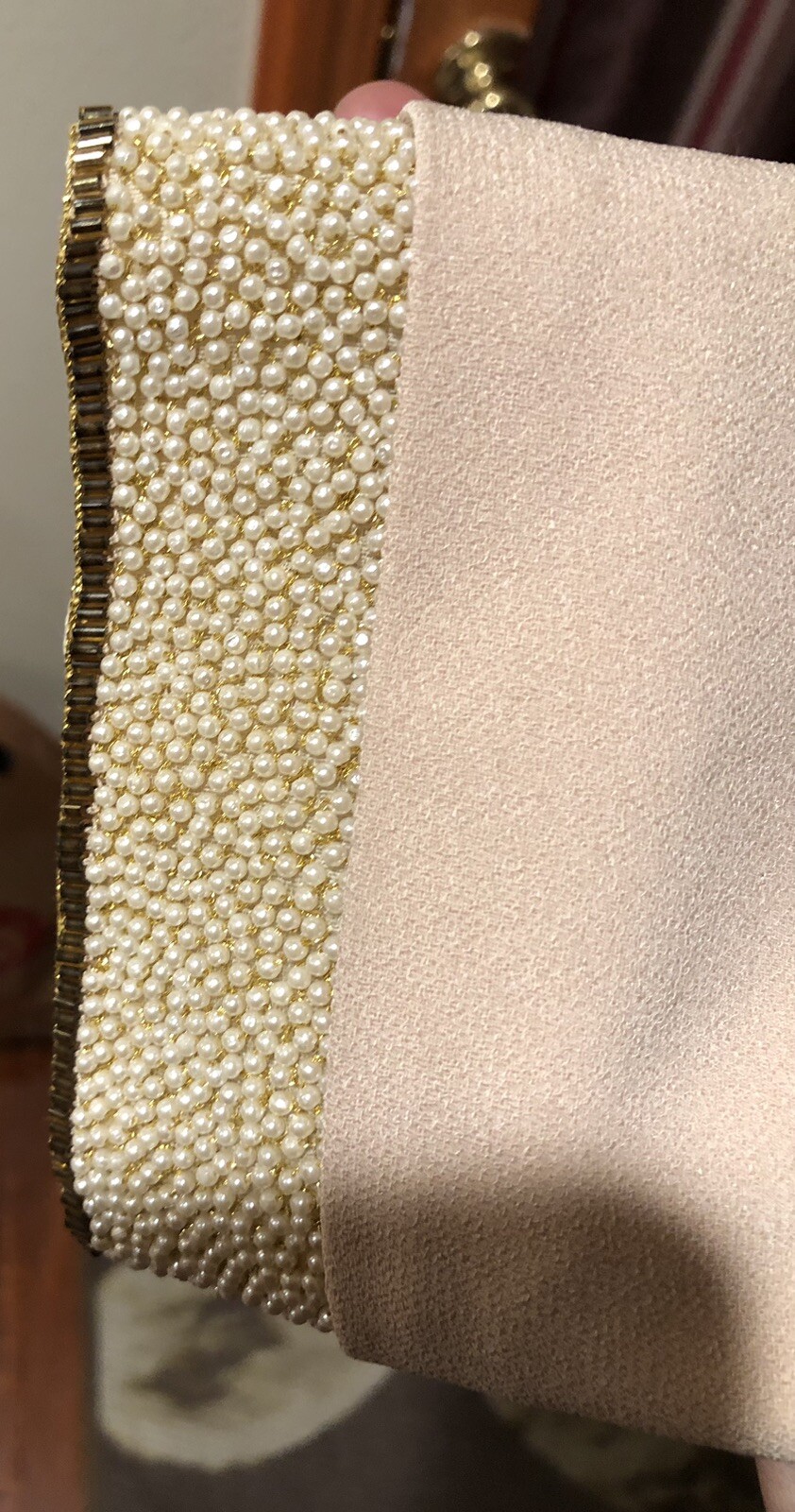 Vintage Kathryn Dianos For Neiman Marcus Beaded Top With Tiny Pearls EUC!!