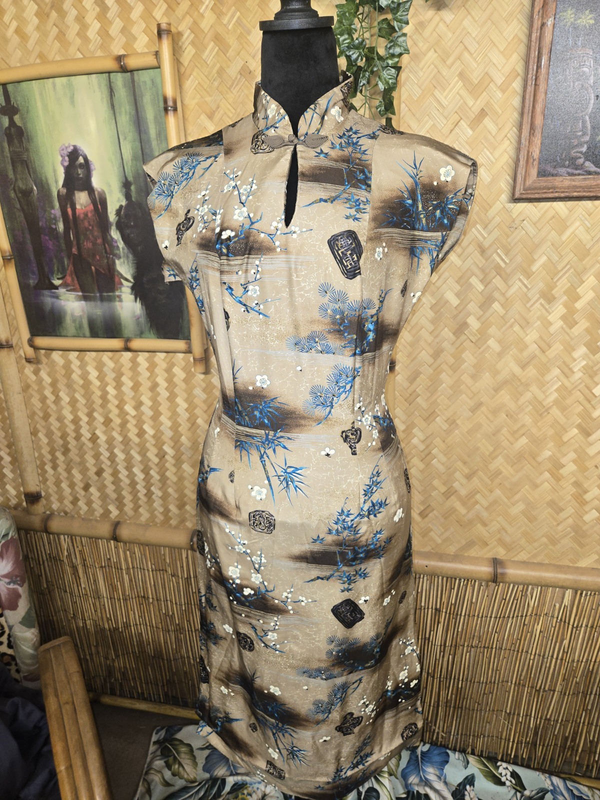 Vintage 1940’s Paradise Hawaii Aloha Hawaiian Dress w1129