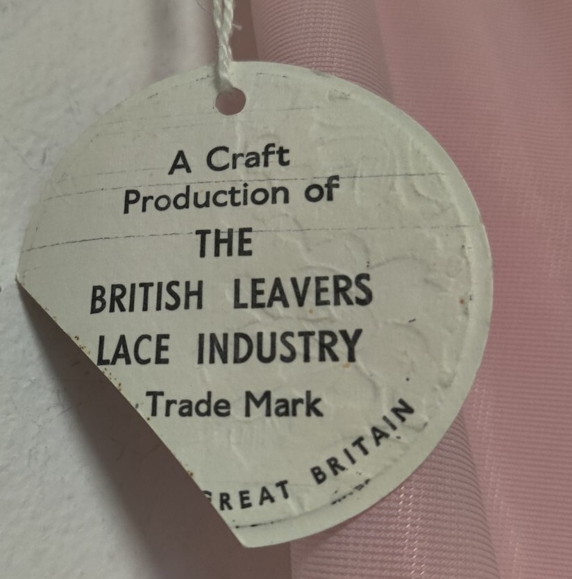 Vintage British Leavers Lace Industry Trimmed Rare Pink Half Slip New Old Stock