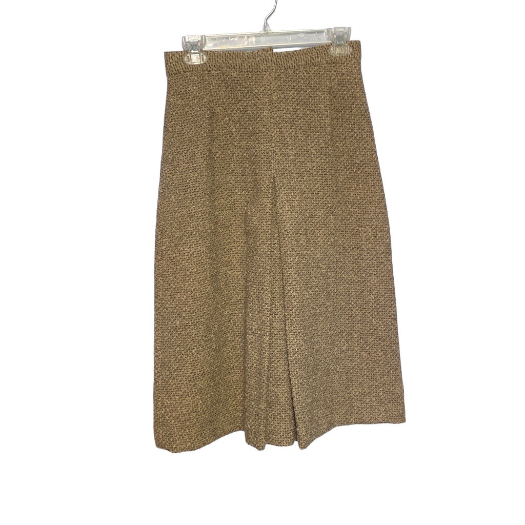 Evan Picone Vintage 70’s 100% Wool A-Line Tweed Skirt with Front Pleat Size 10 T