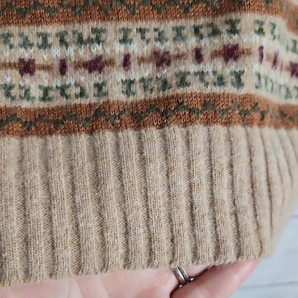 Jones Wear Vintage Fair Isle Cardigan Medium Cottagecore Dark Academia Grandma