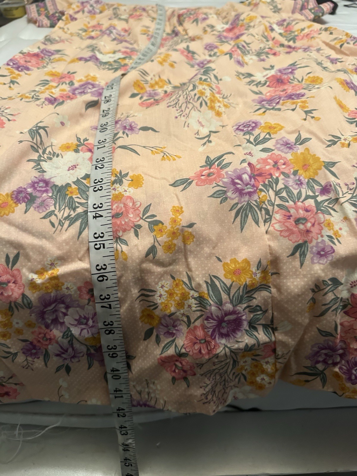 Vintage Smart Time House Dress Womens Sz S Petite Snap Front Made In USA
