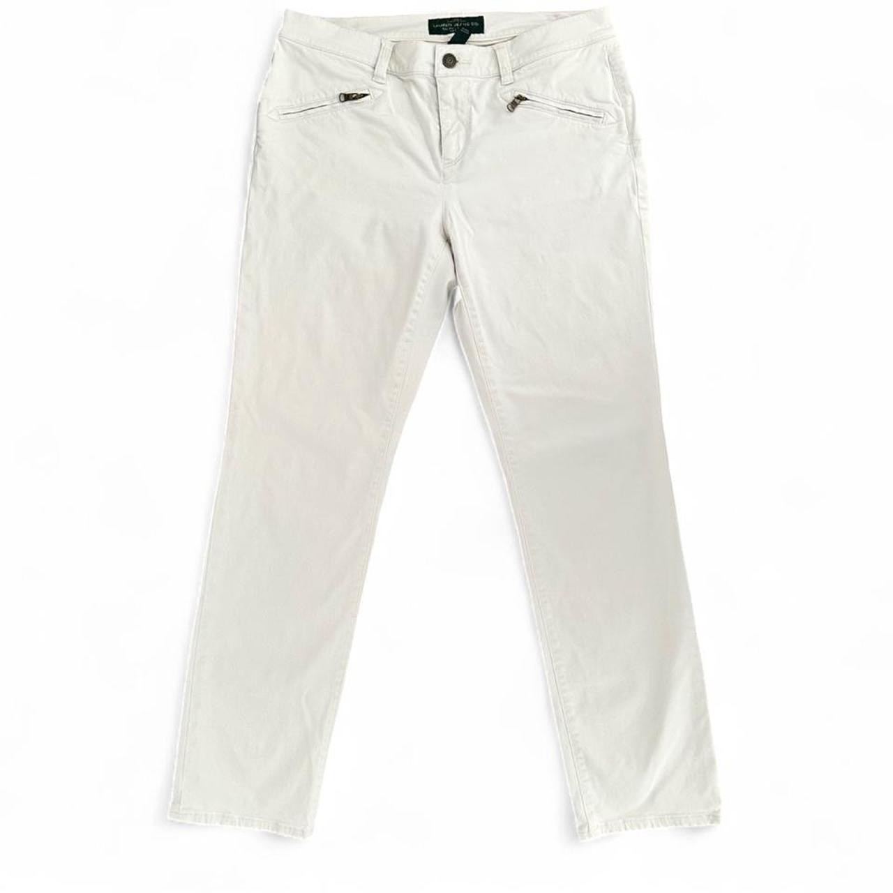 Ralph Lauren Womens Cream White Jeans Petite 6P AU 8P Straight Fit Vintage