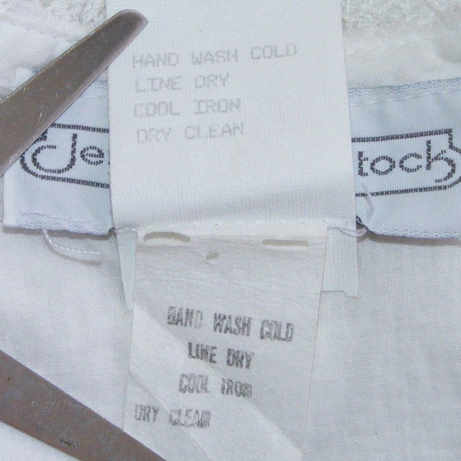 JESSICA MCCLINTOCK Dress, XS/S, White Lace, Maxi, Spaghetti Straps, Vintage