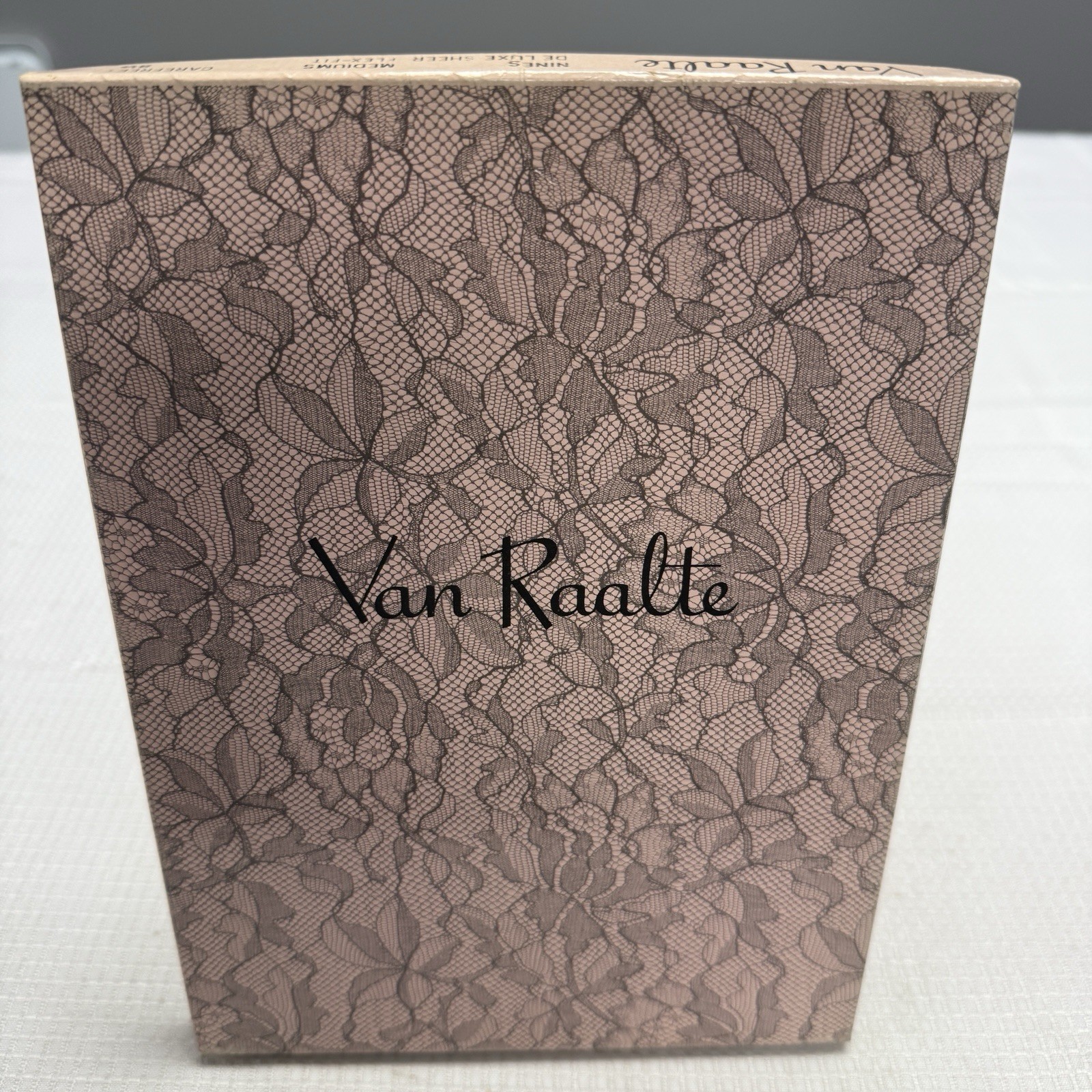 3 Vtg 50s Van Raalte Nines Sheer Carefree 8.5 Nylon Stockings Seams New Box