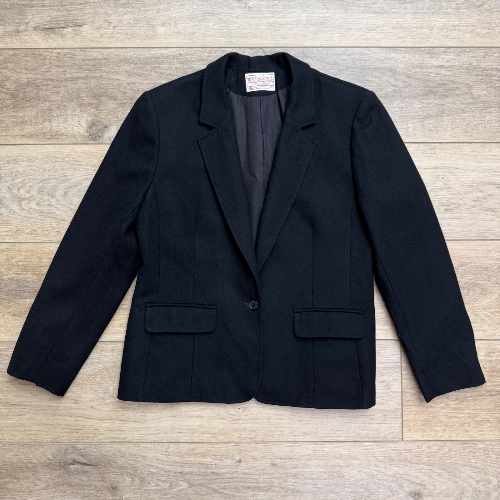 Vintage Pendleton Blazer Wool Gray Quiet Luxury USA Retro Capsule Classic 8p