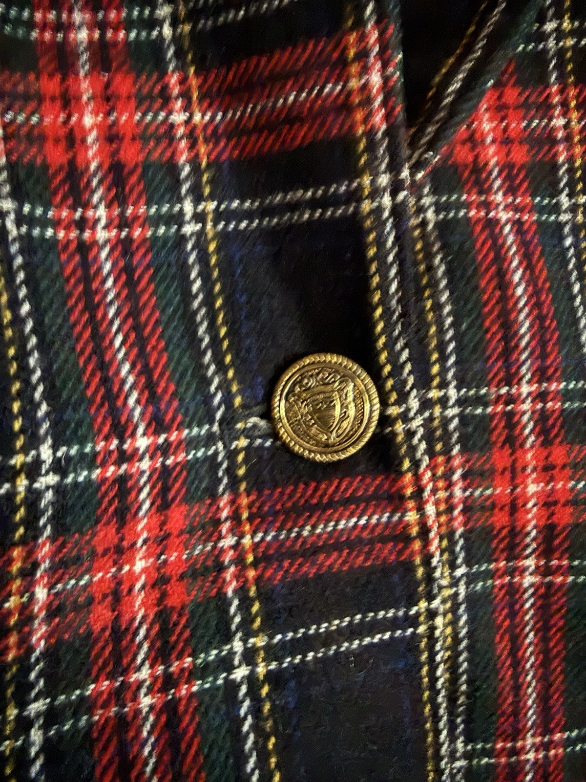 Pendleton Vintage Women’s Large Blazer Plaid 80s Red Green Classic Wool Jacket