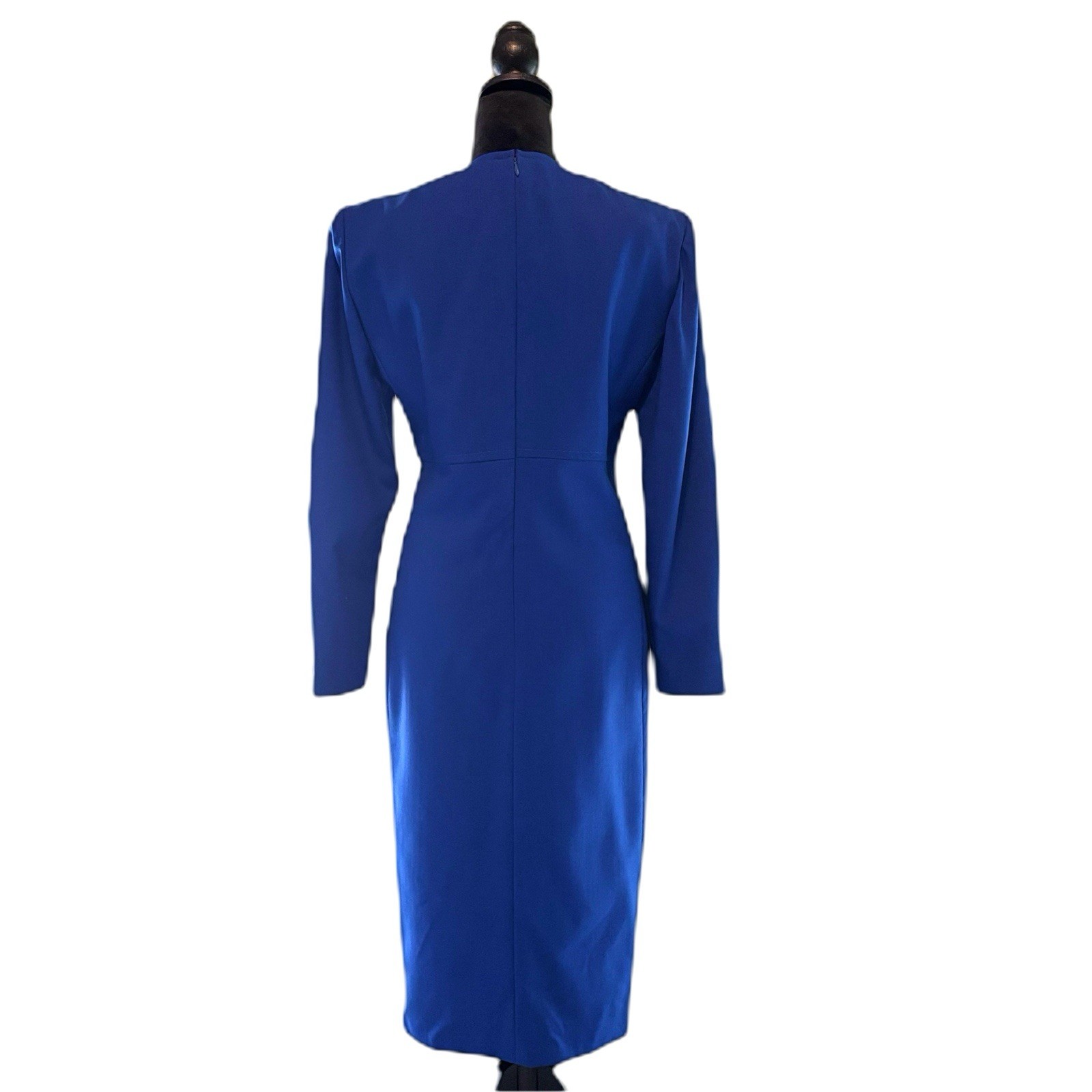 NWOT Vintage Nina Ricci Royal Blue Dress With Decorative Bow Size FR 44/ US 12