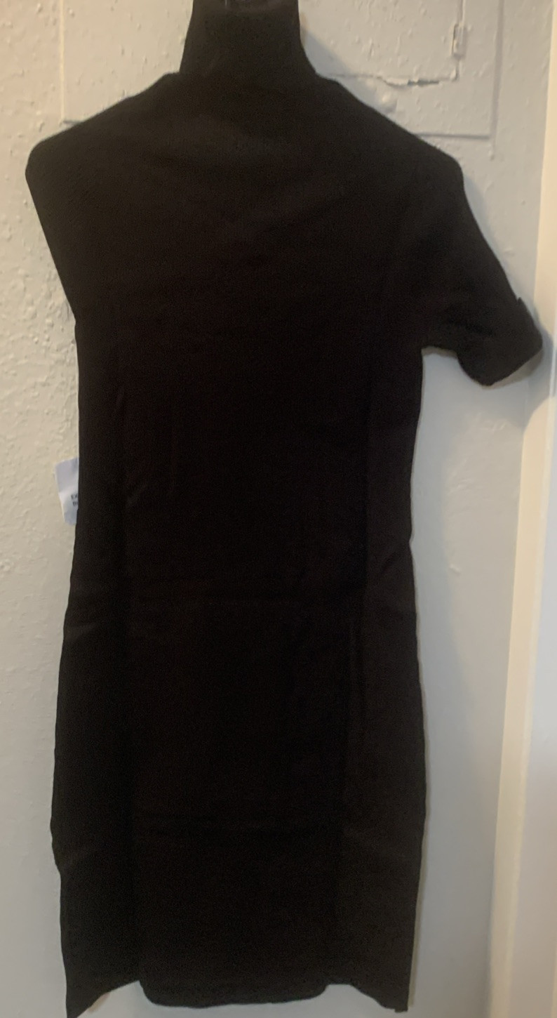 Vintage Victorias Secret Moda Intl. Sweater Dress Sz Large Black NWT
