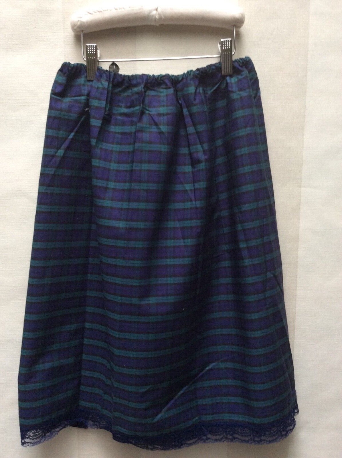 Vintage 60s Tartan Lingerie Set Made in Holland. Underskirt and Brief. Size M-L.