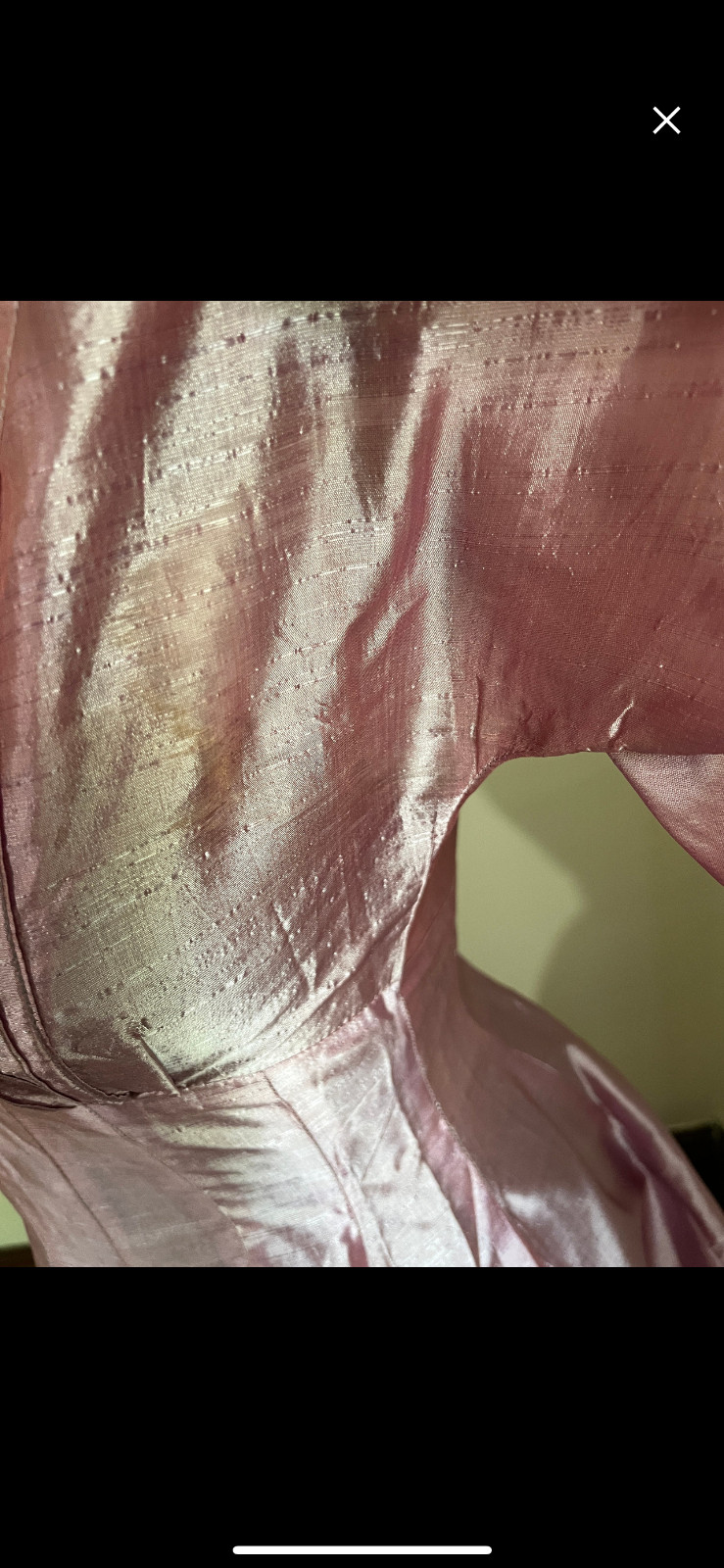 Vintage 1950s beautiful dusty rose raw silk party dress, size S