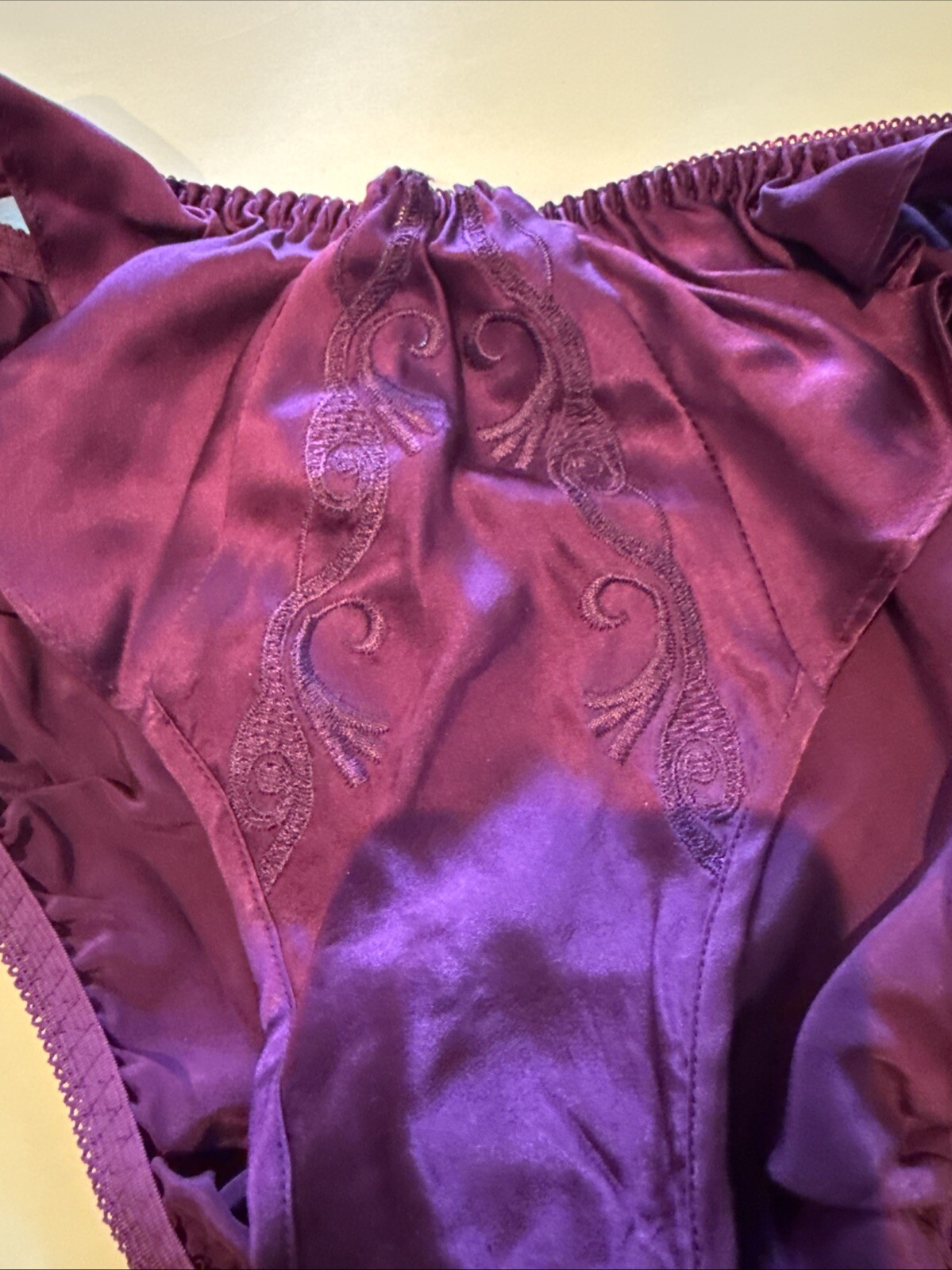 Vintage Victoria’s Secret Silk Panties – Purple Plum Color M/6 #001