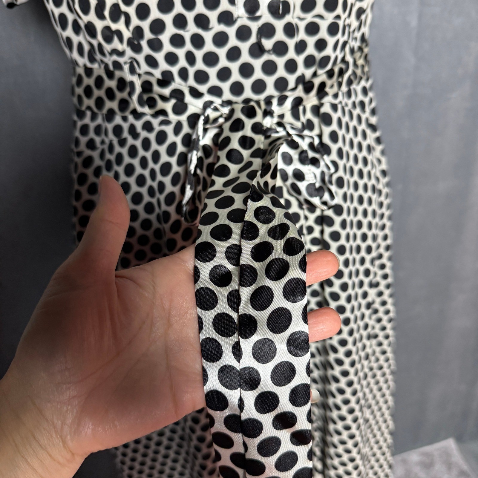 Robbie Bee Vintage 90s Y2K Polka Dot Midi Slip Dress Plus 16 XL Satin Retro