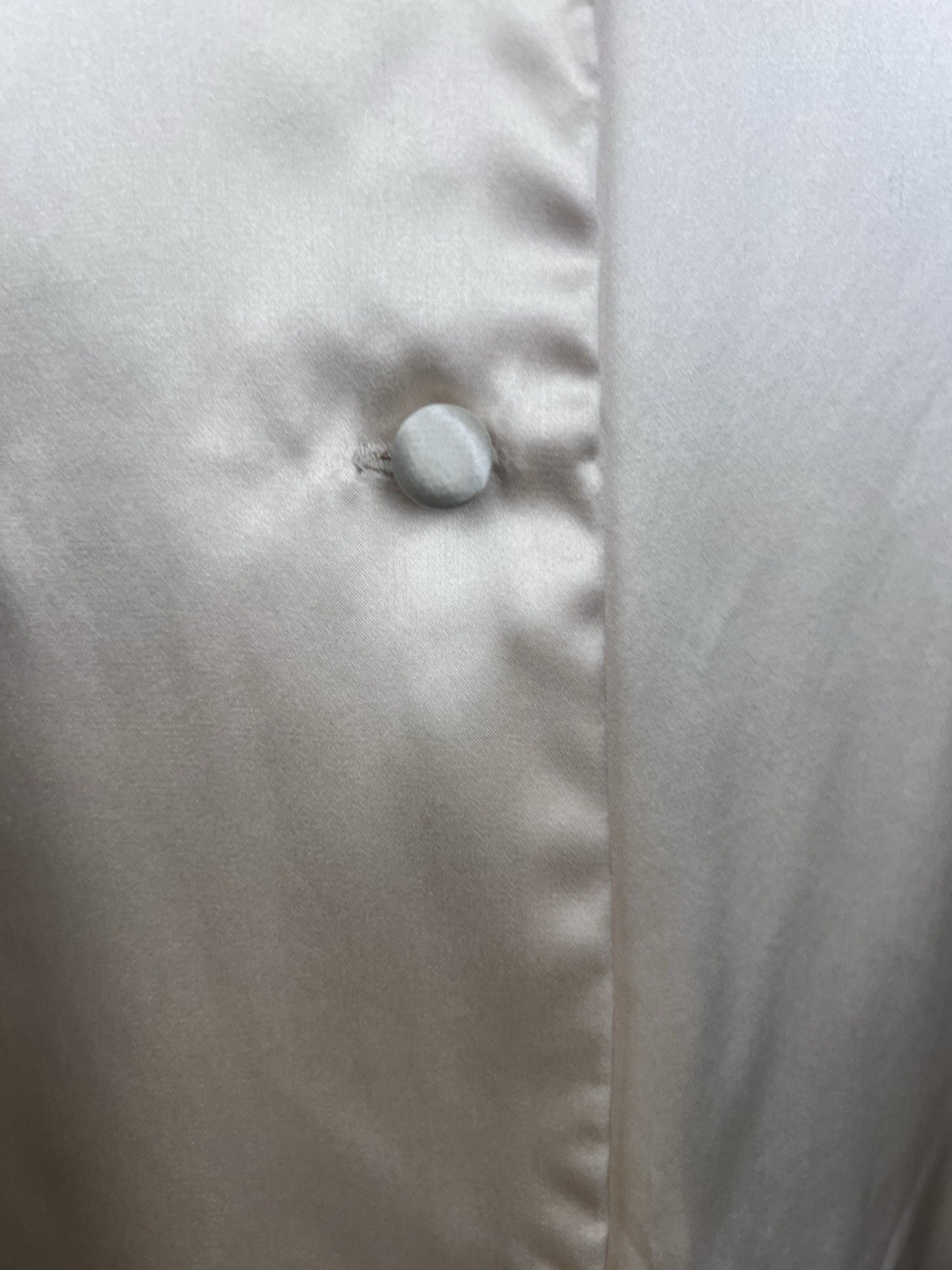 VTG 90’s Nilani Silk Blouse Embroidered Collar Buttons Petite 12 Ivory White
