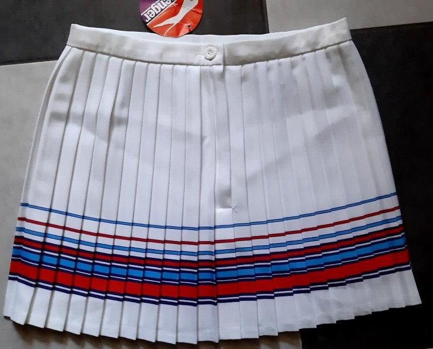 Vintage 80s SLAZENGER SportsWear White Skirt Tennis It-46 GB-14 Fr-42