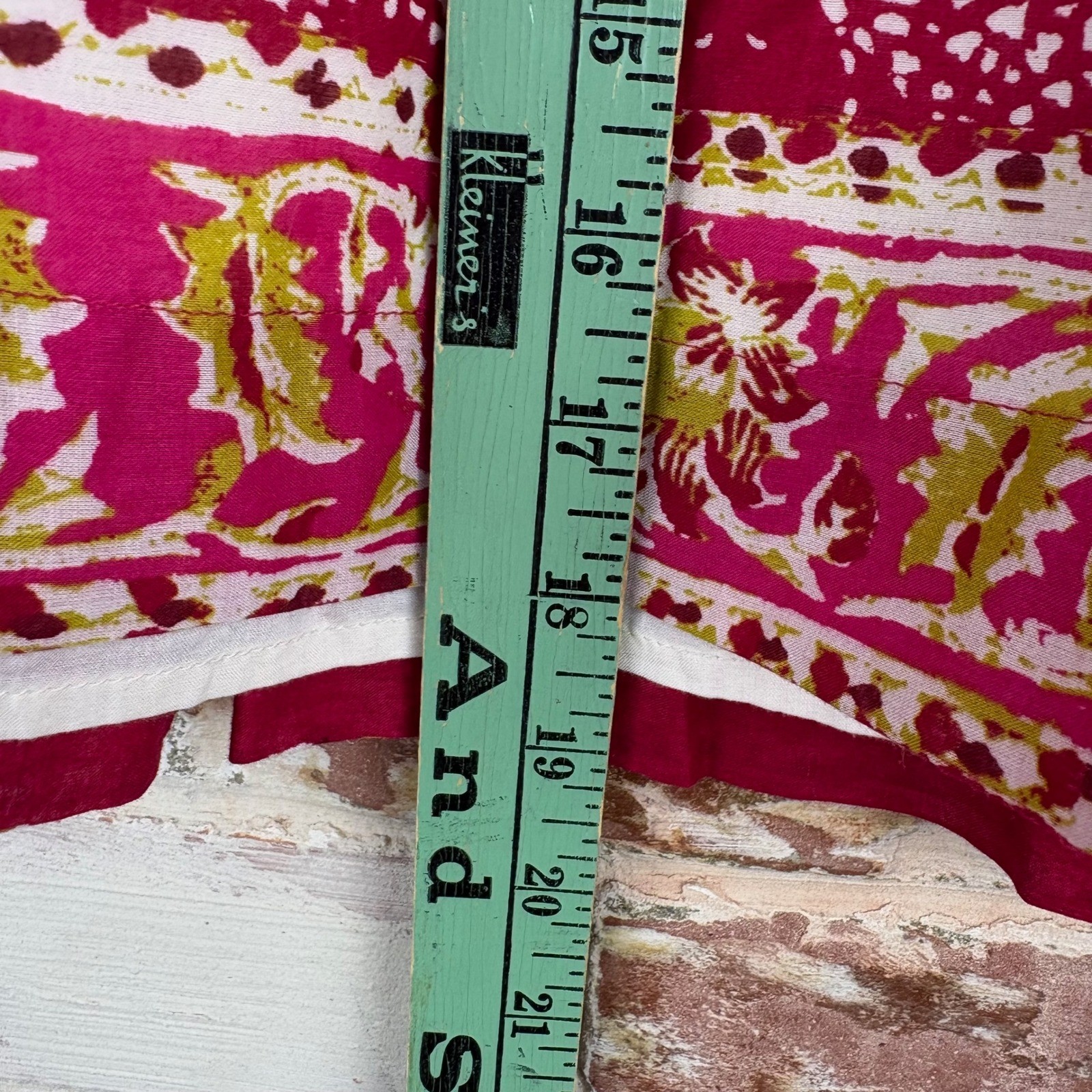 Lucky Brand Smocked Boho Y2K Mini Skirt M Pink Paisley Cotton Summer Cottagecore
