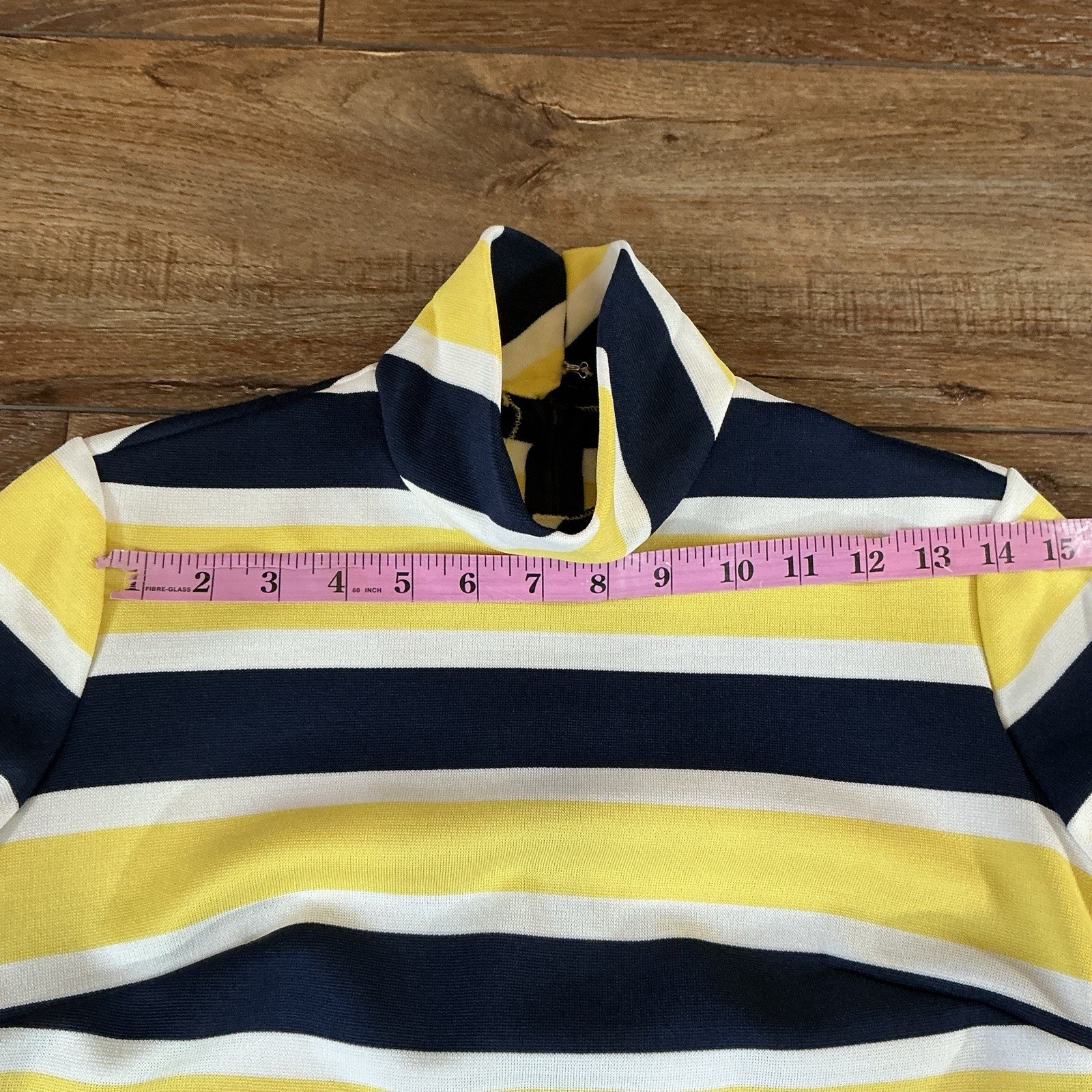 60s VTG Butte Knit 3-Piece Set Blue Jacket Skirt Striped Top Women’s XS/S #18F2