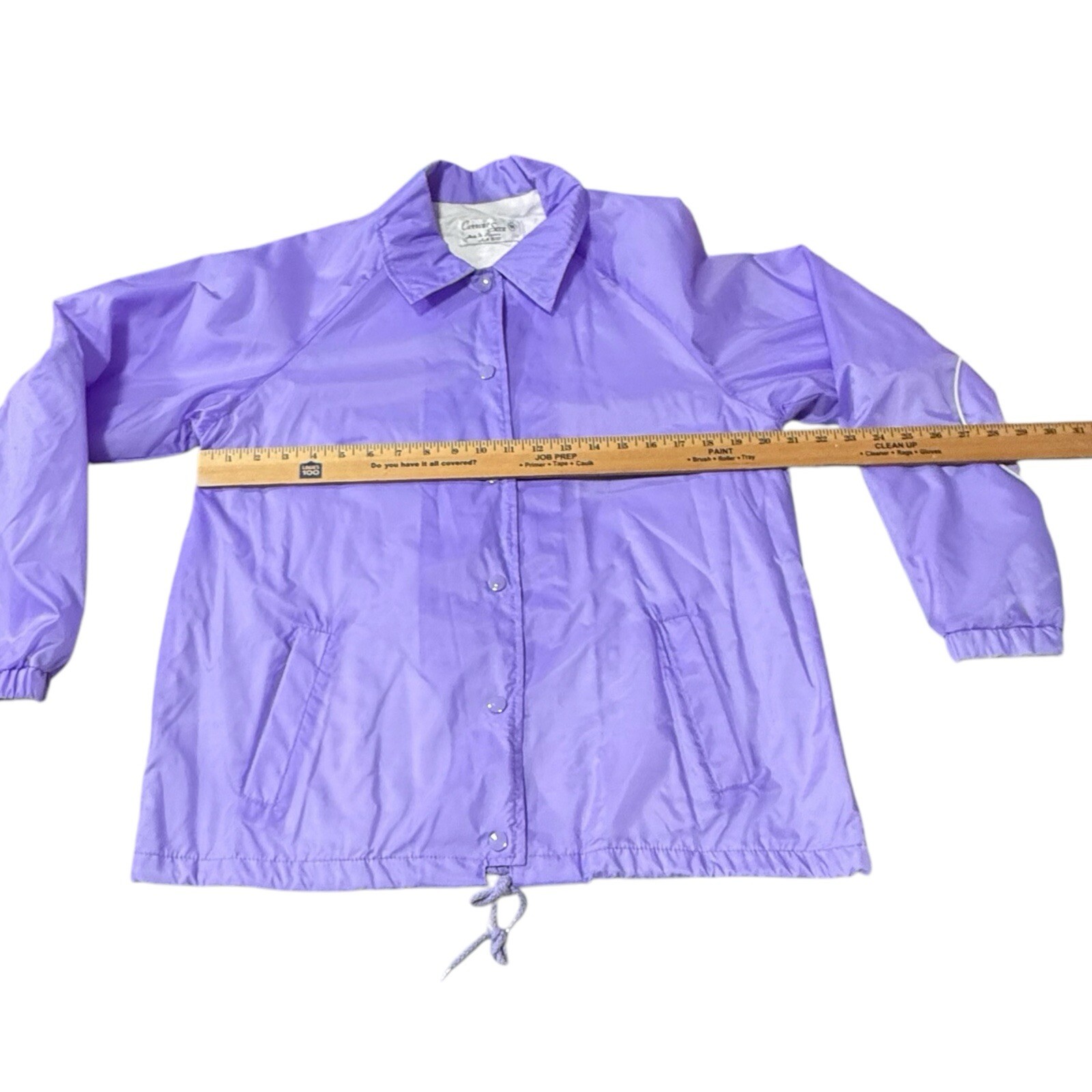 Vintage NOS 1980s Lilac Wind Breaker Jacket Current Seen Size M Snap Front New!!