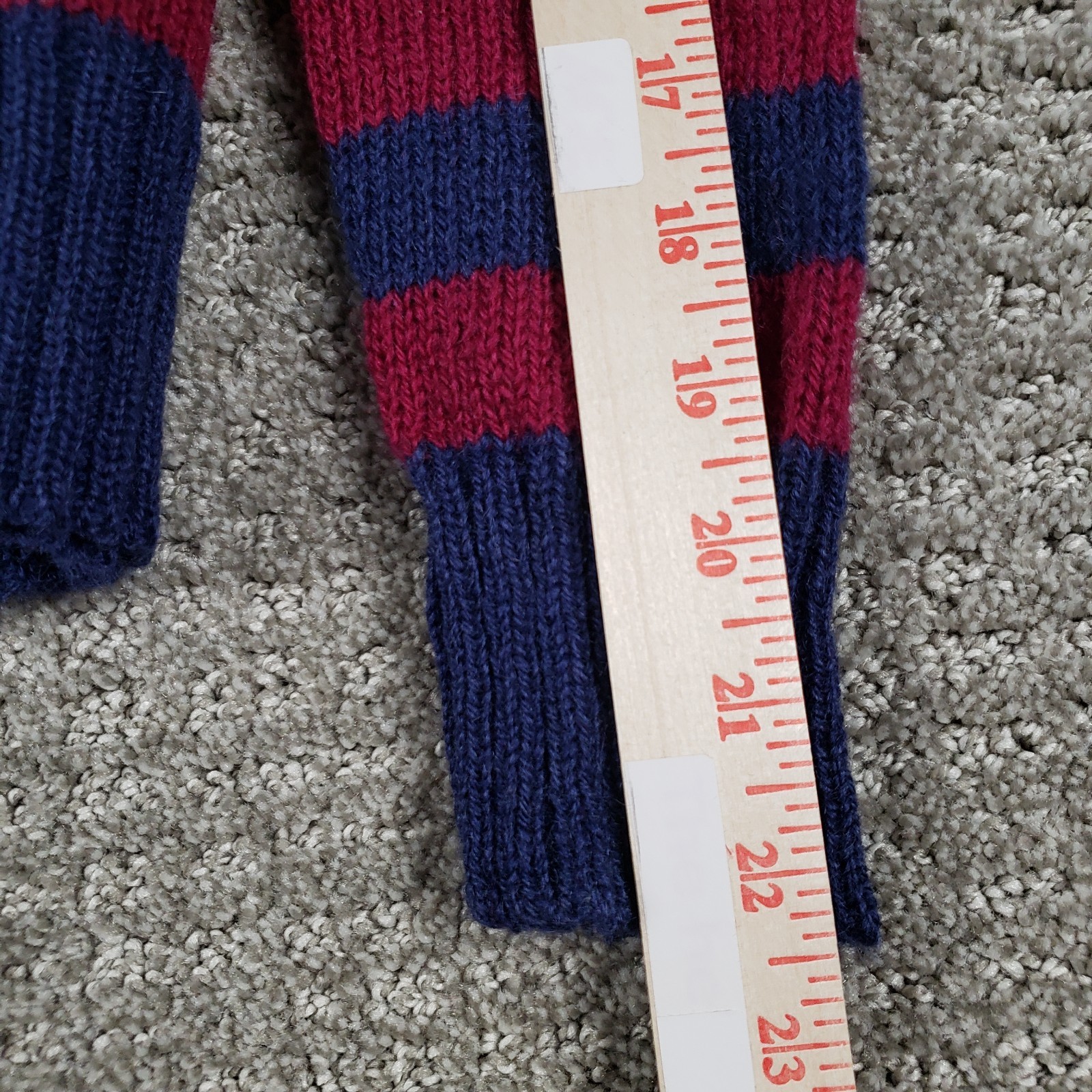 Vintage 70s Shetlander Crazy Horse Sweater Womens XS Shetland Wool Striped