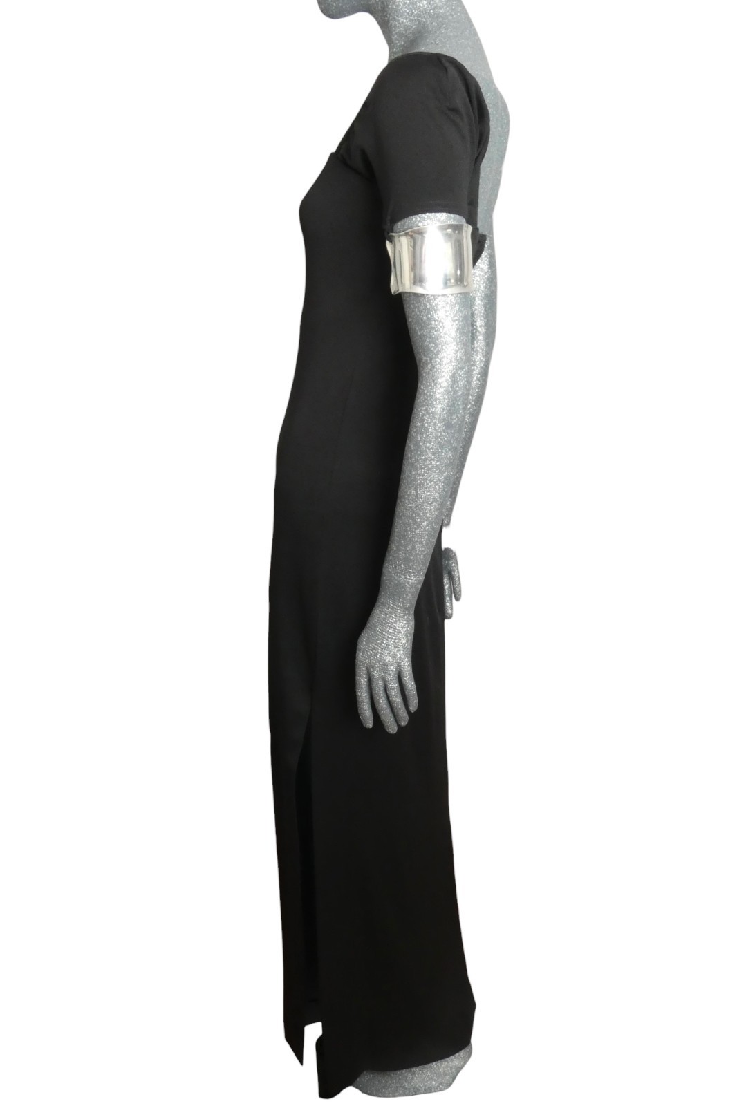 RUDI GERNREICH – 1975 Silver Cuff & Jersey Maxi Dress, Size-4