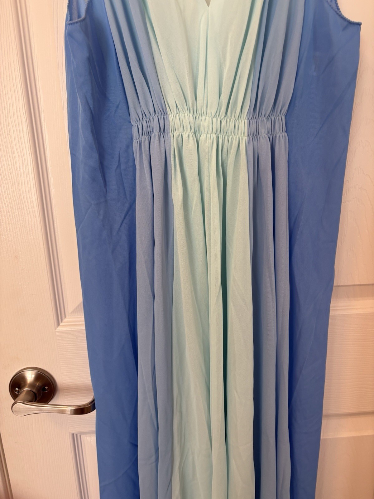 VTG gossard artemis Slip Dress Multi color Blues Style 5275 100% Nylon Crepe MED