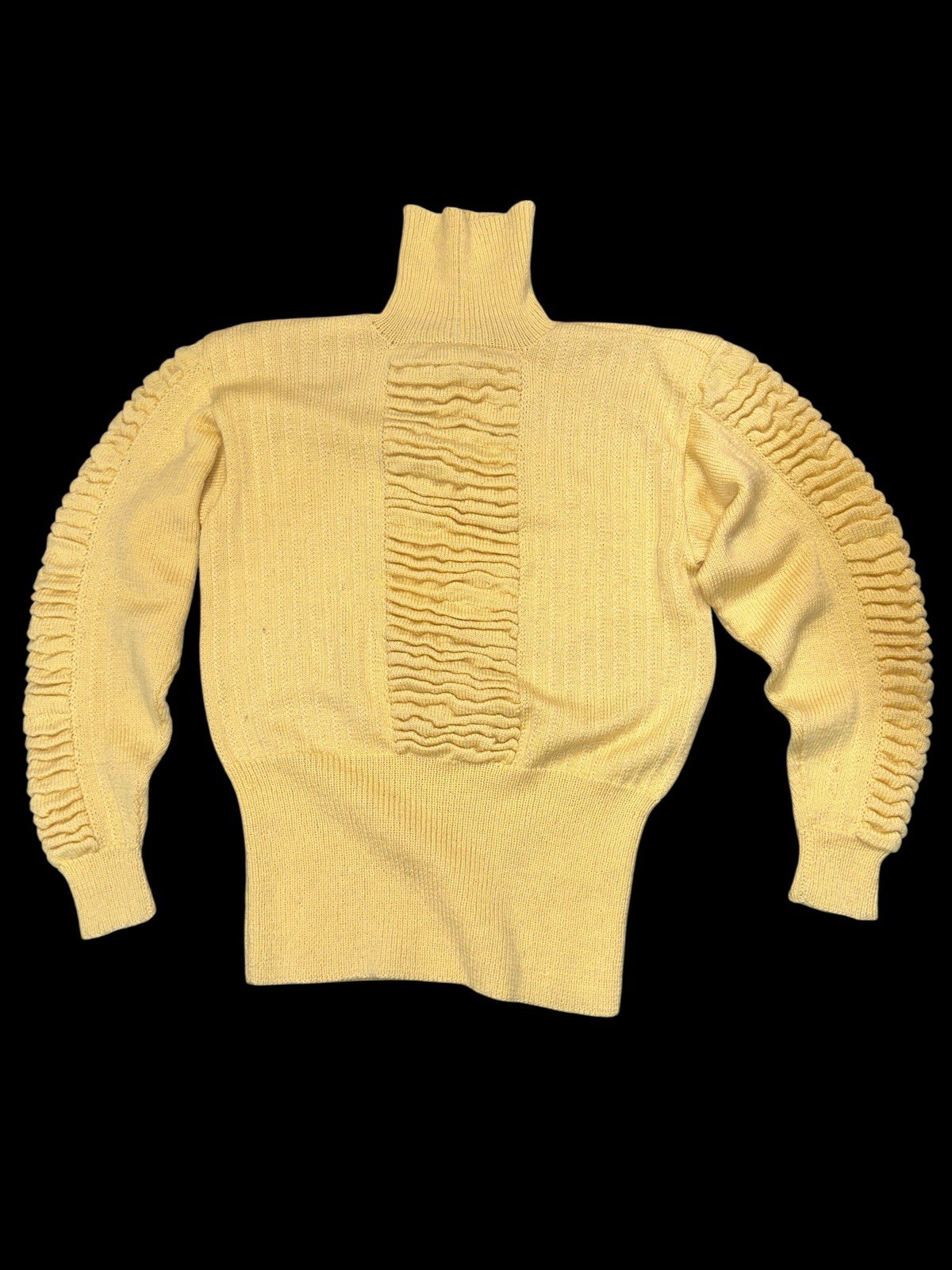 VTG EDINA RONAY CASHMERE BLEND SWEATER HAND KNIT ENGLAND ARCHITECTURAL KNIT
