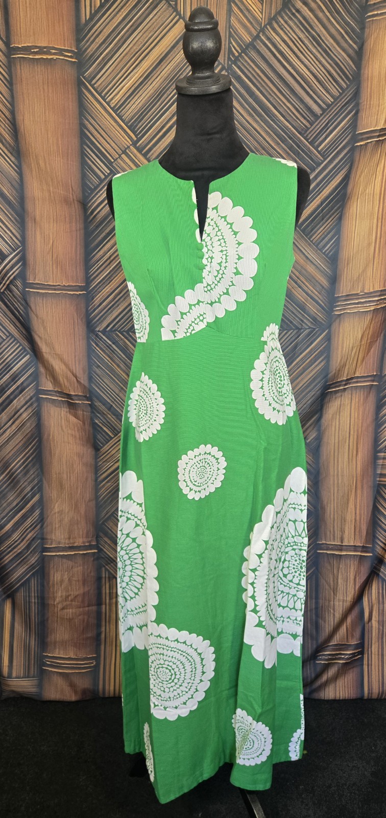 Vintage Waltah Clarke Hawaiian Maxi Aloha Dress w6059