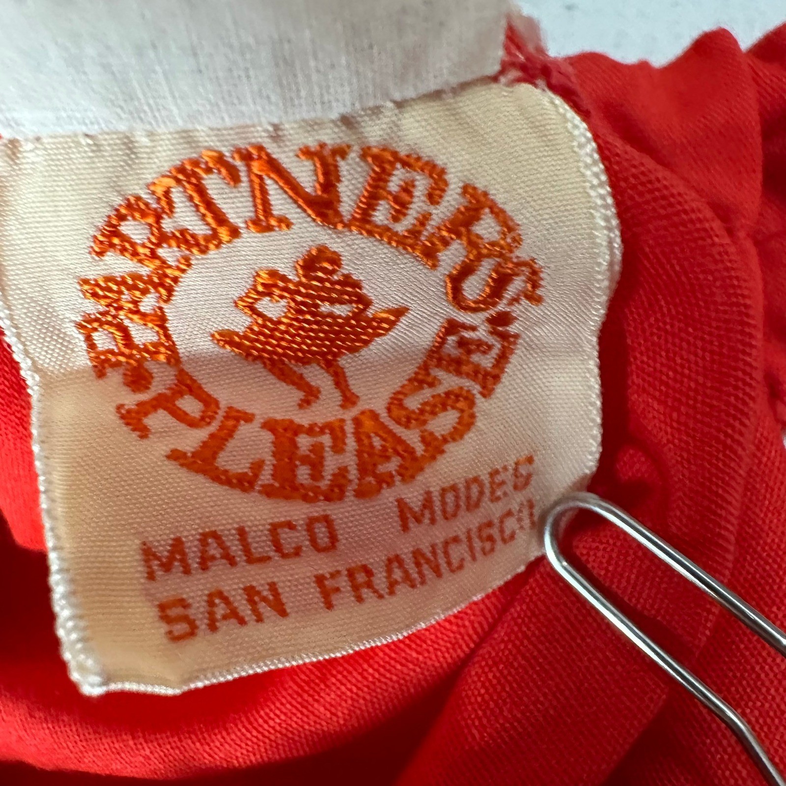 Malco Modes Partners Please Vintage Womens Peasant Top Red Size L Square Dance