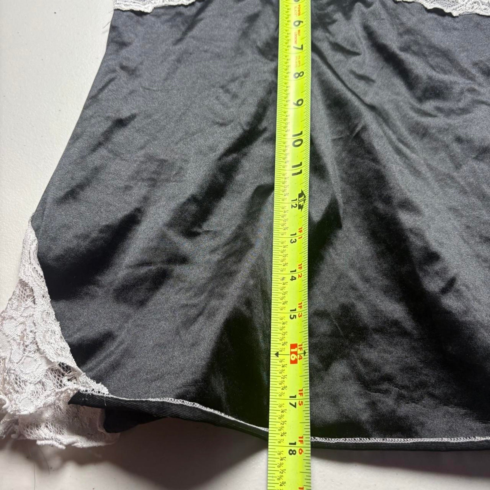 Y2K Nature Black & White Satin Lace Babydoll Chemise